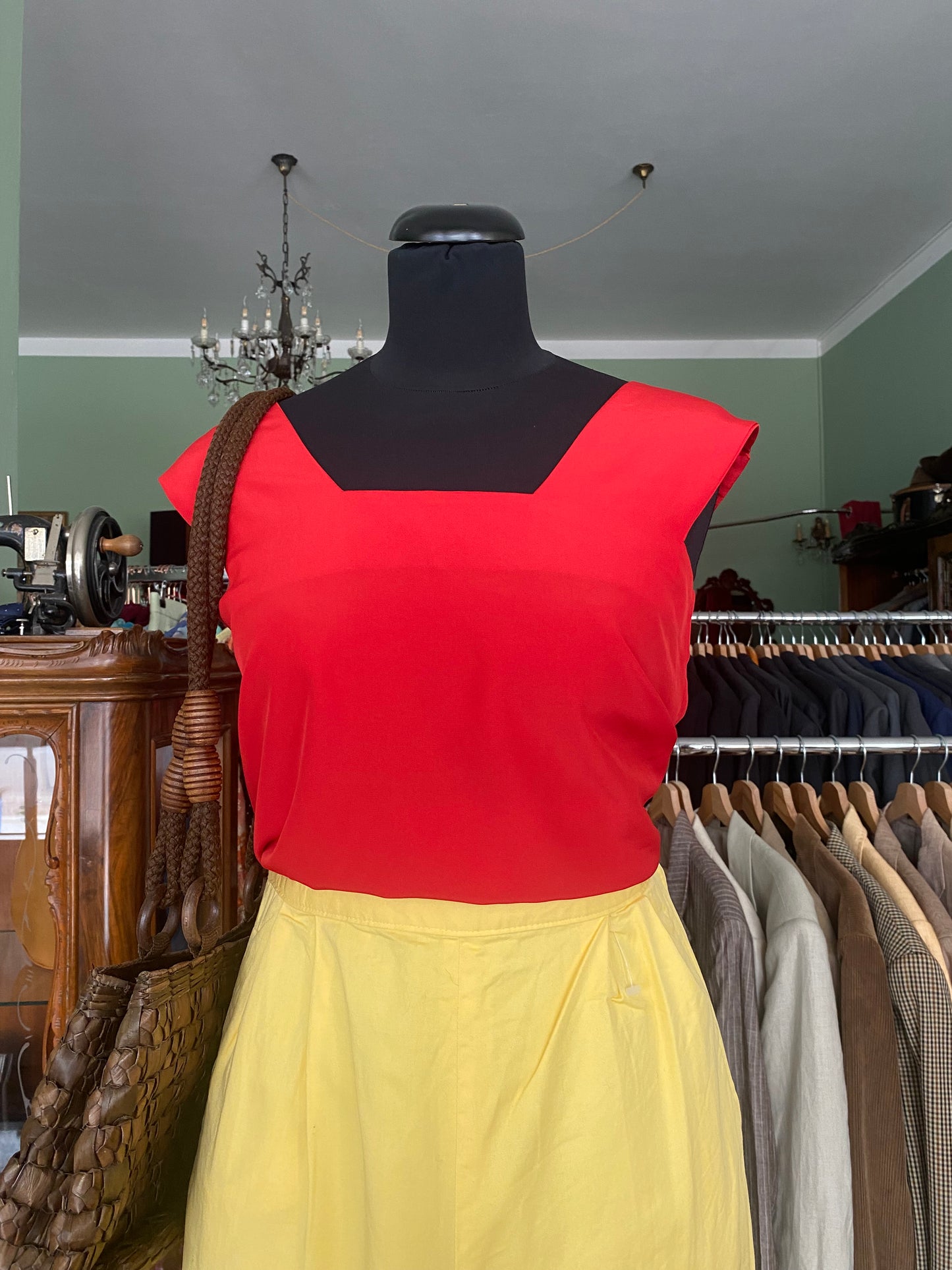 Blusa rossa crop- TG. 38/40