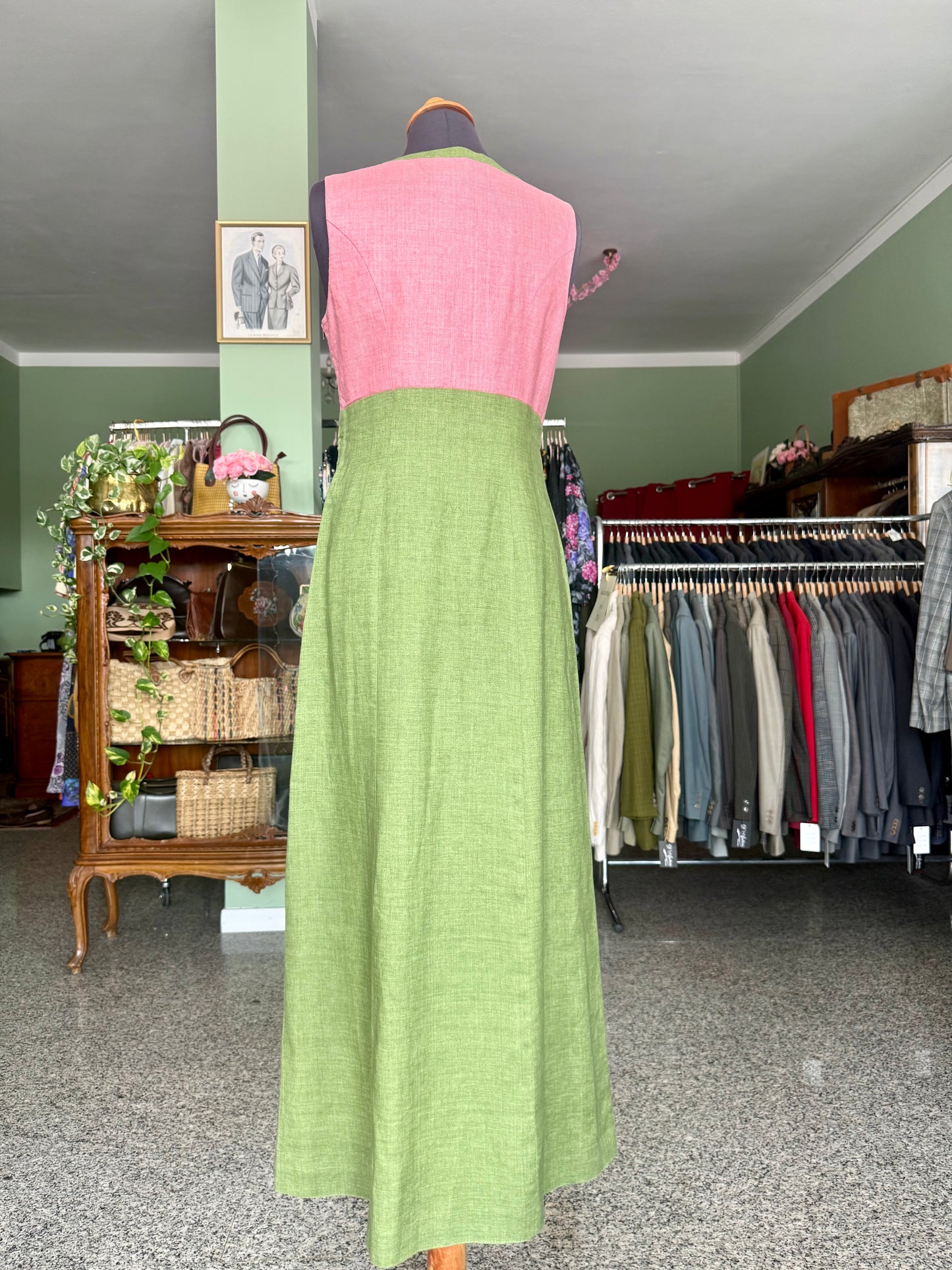 Abito tirolese verde rosa - TG. 40