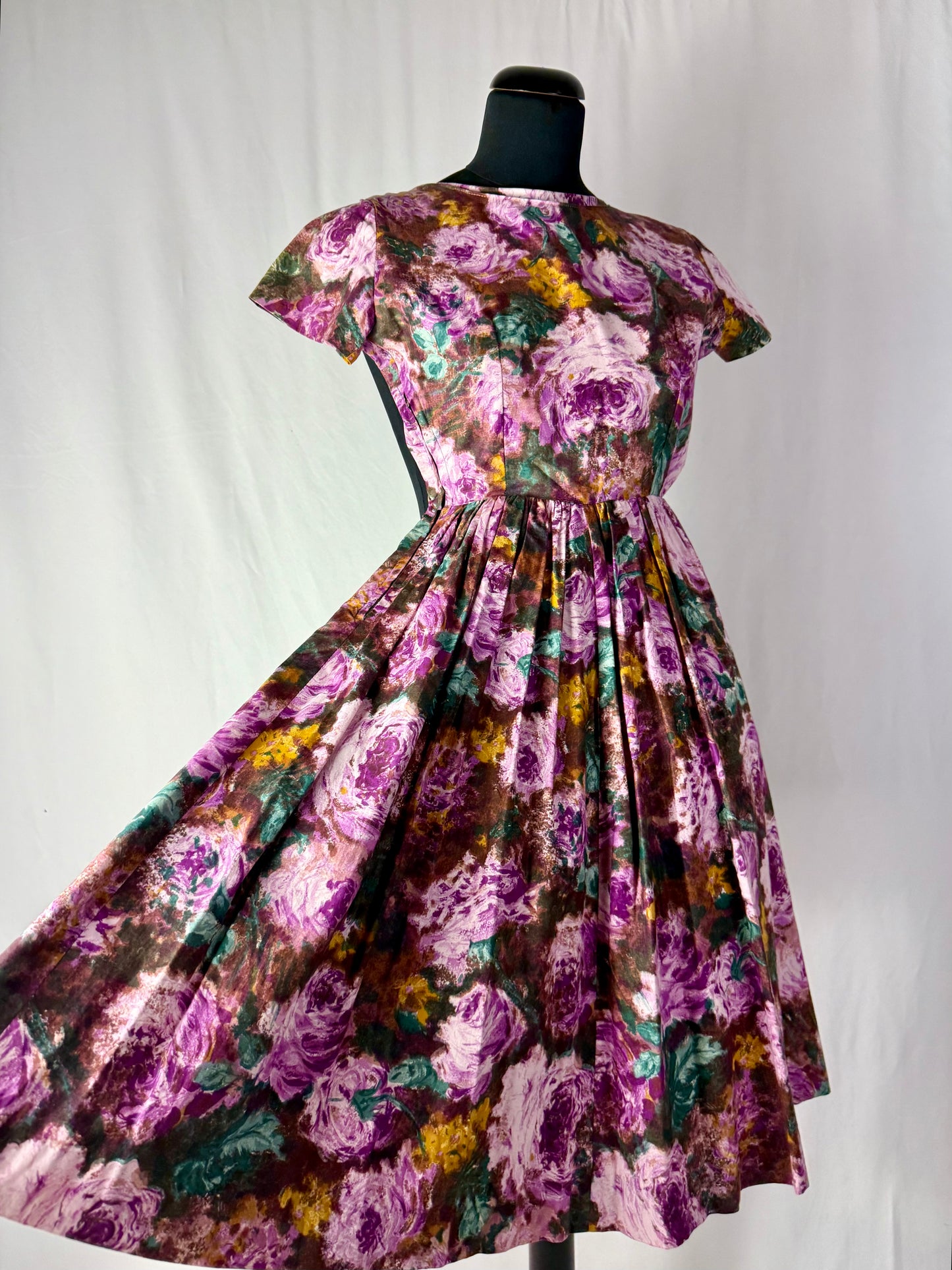 Abito anni ‘50 “Bouquet di Velluto” – TG. 36