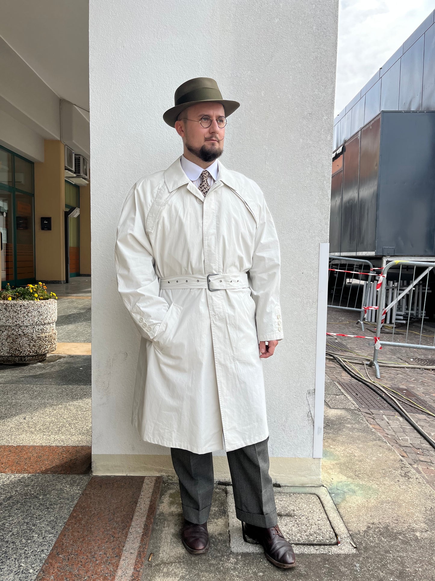 Trench anni ‘80 ghiaccio Gherardini