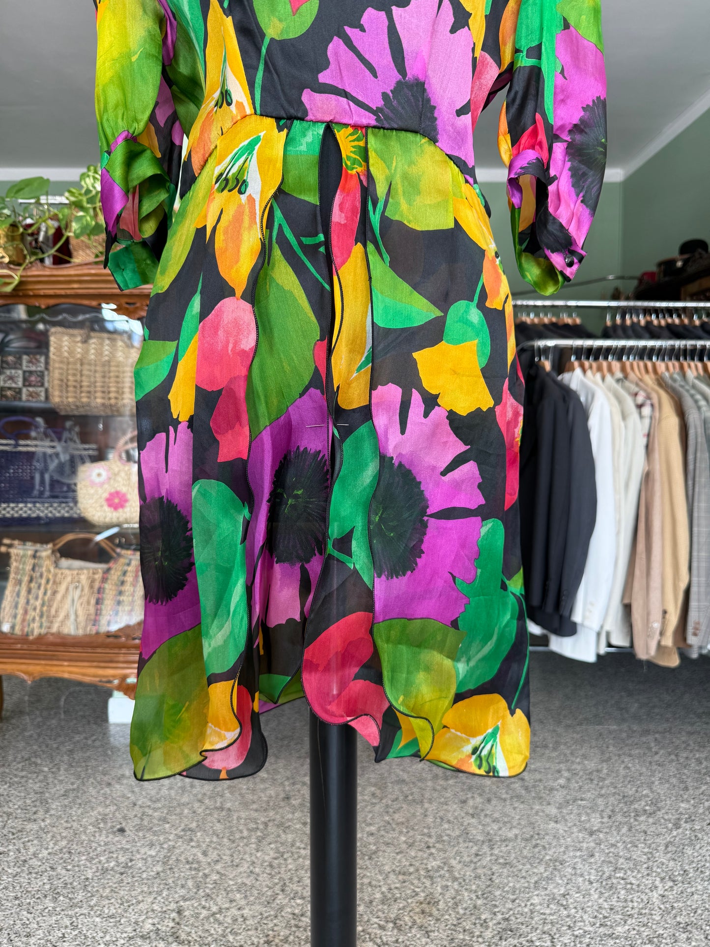 Abito anni ‘80 in organza di seta - TG. 44