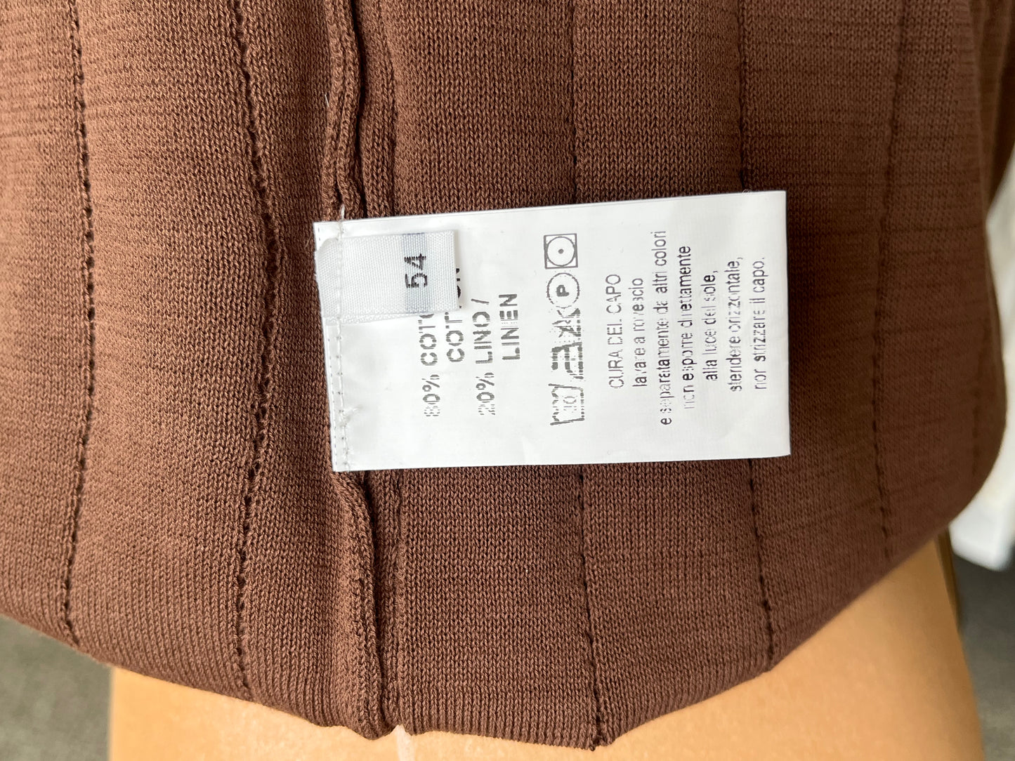Polo a maniche corte cotone/lino tg. 54