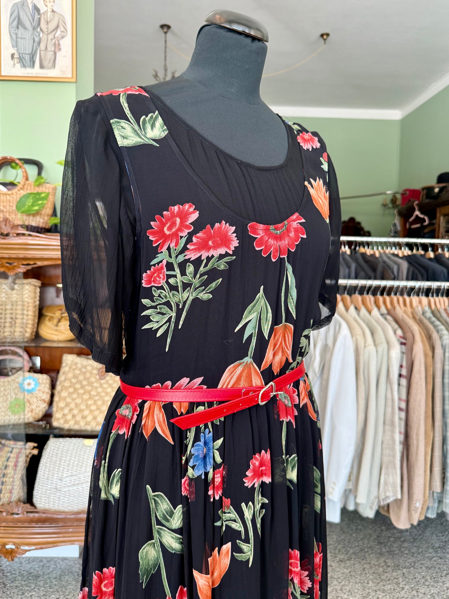 Abito elegante con stampa floreale - TG. 46