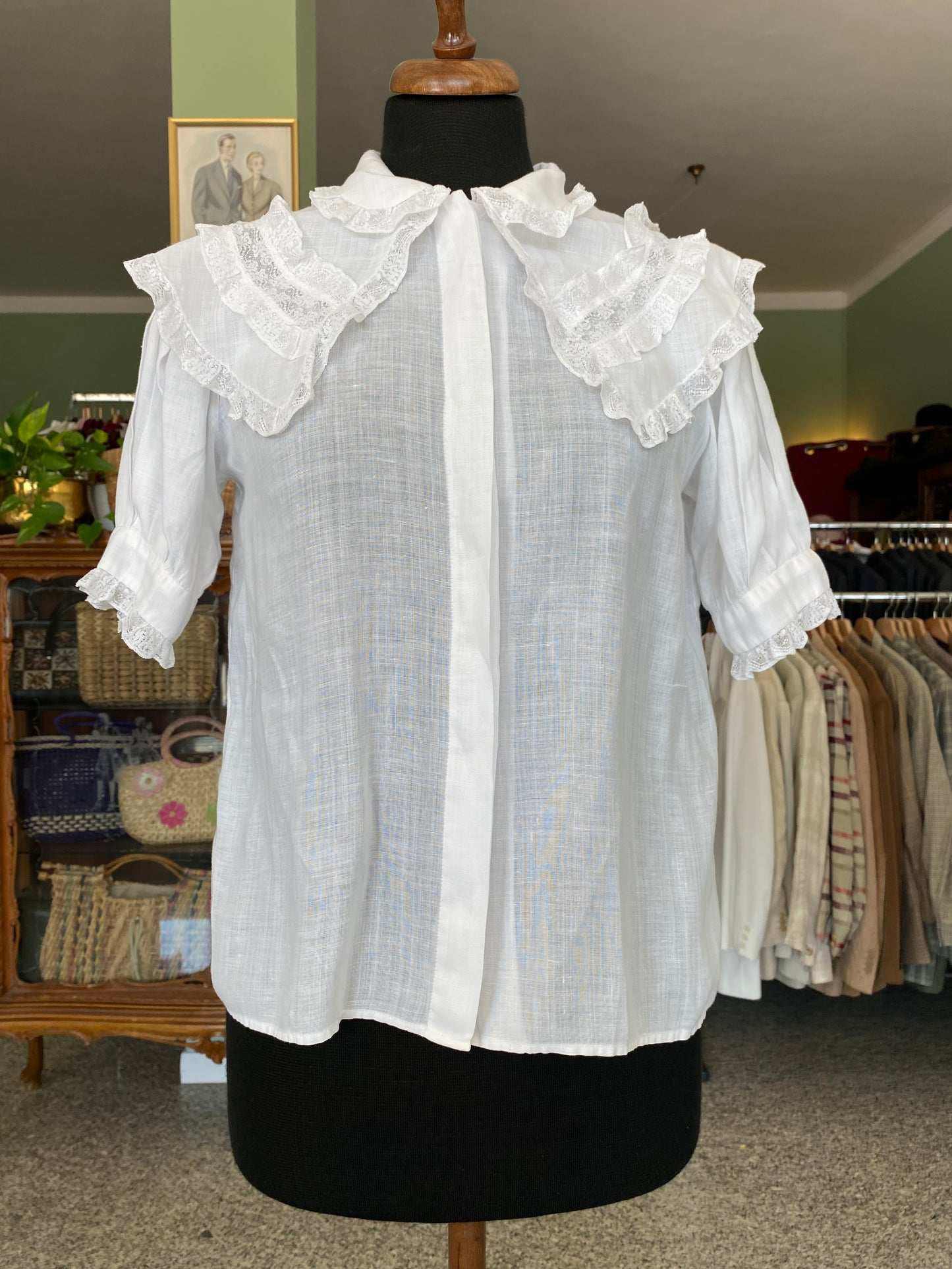 Camicia in garza di cotone anni ‘40 - TG. 38/40