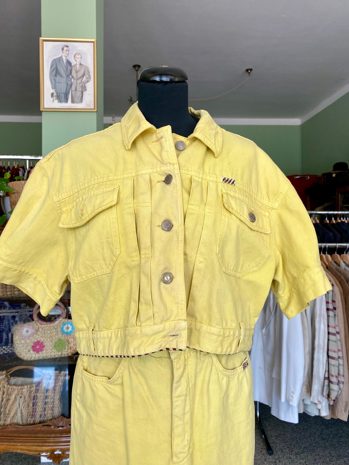 Completo denim giallo anni ‘90 - TG. 38