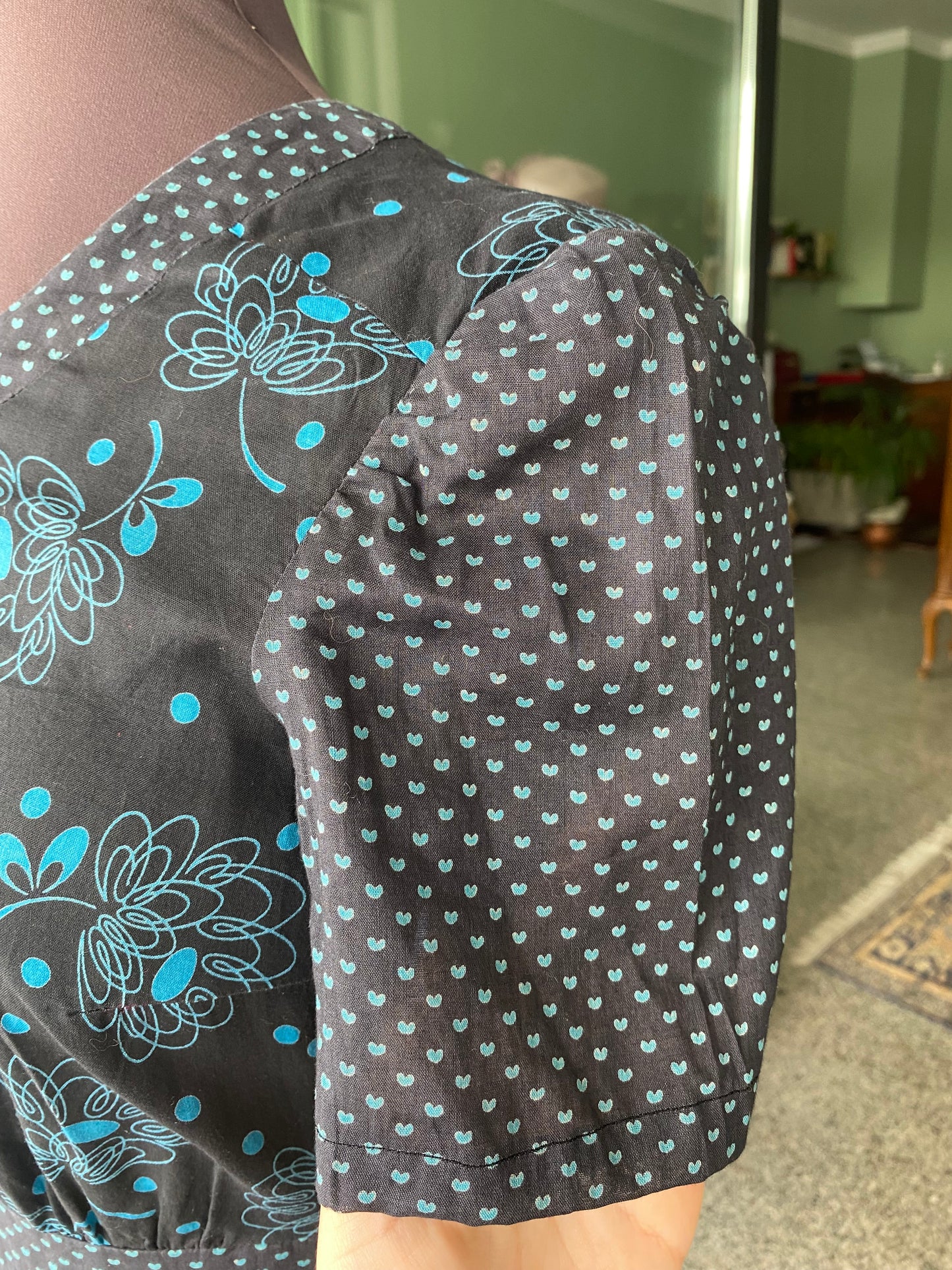Abito anni ‘70 organza di cotone - TG. 40