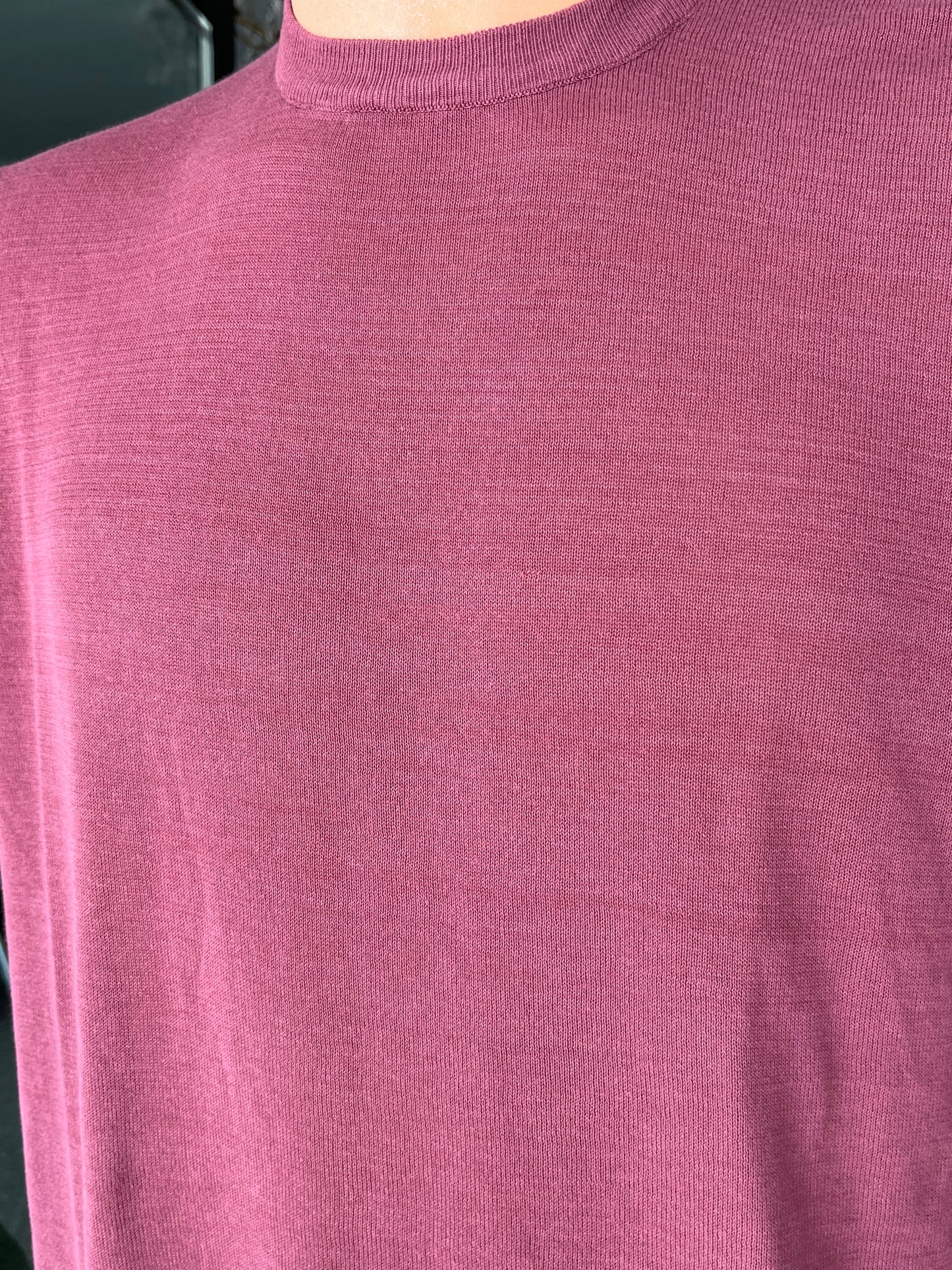 T-shirt a maniche corte cotone/lino tg. 52