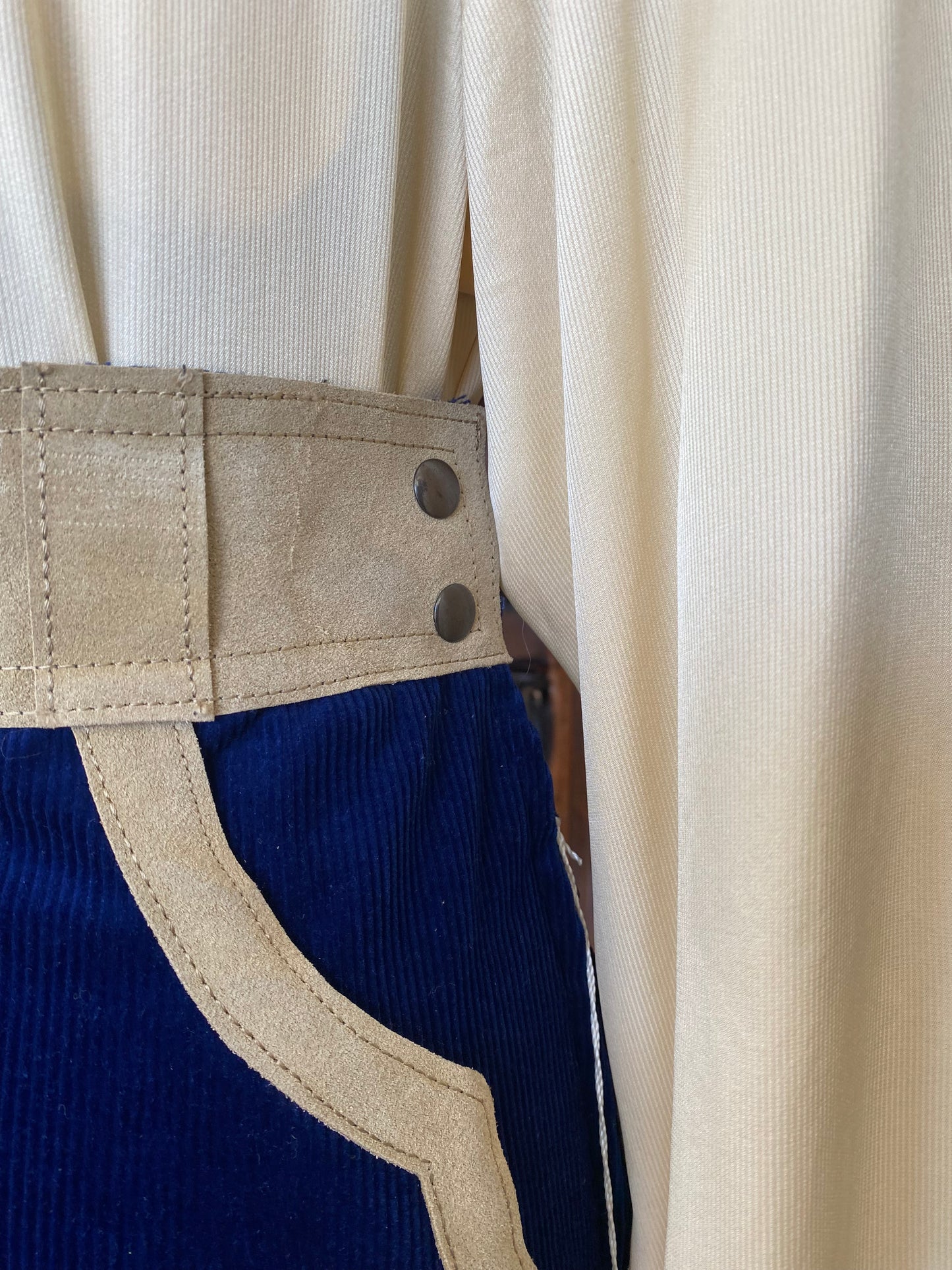 Gonna velluto a coste blu notte - TG. 40