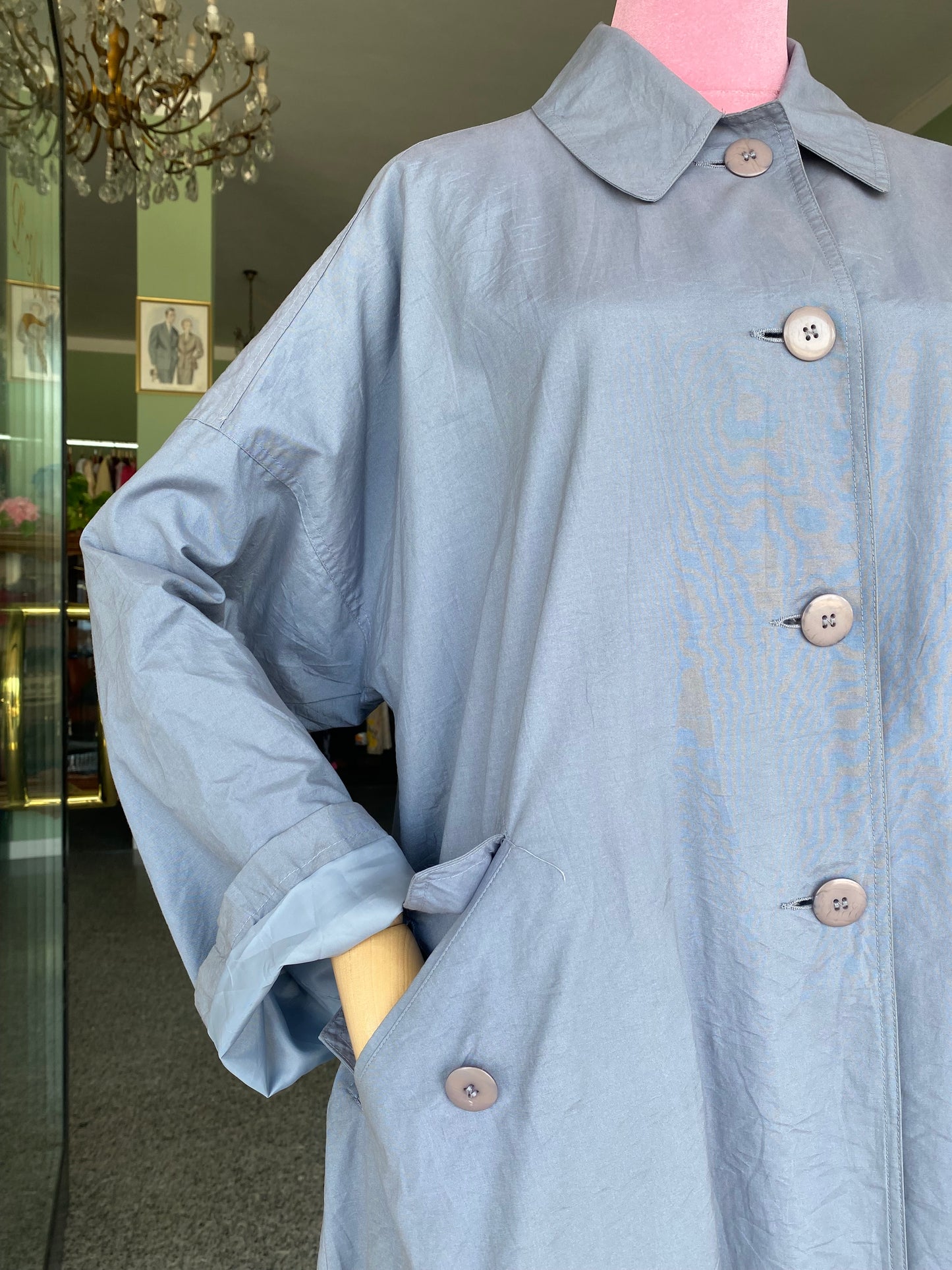 Trench anni ‘80 azzurro - TG. 40/42/44