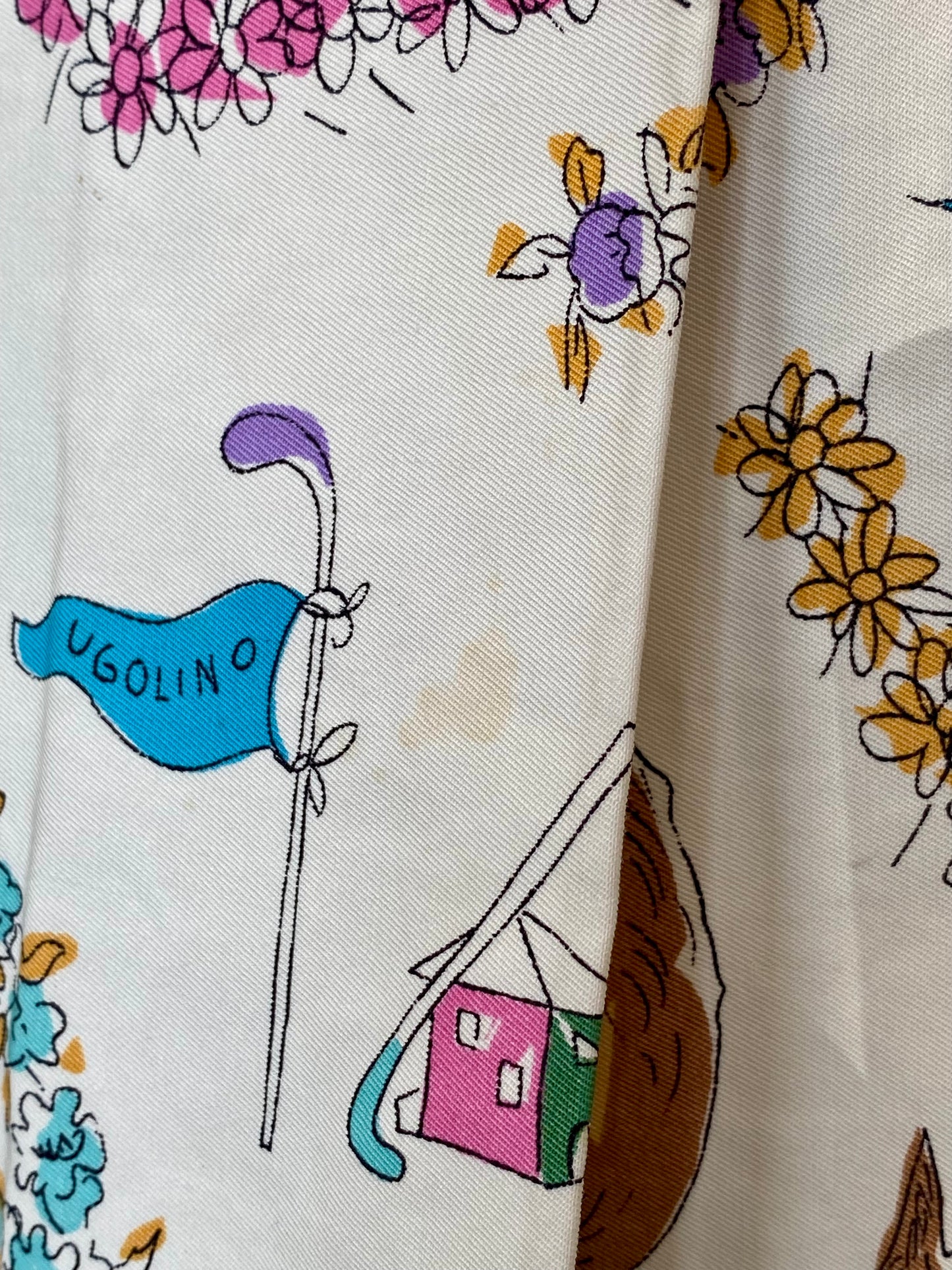 Abito sartoriale anni '60 con tessuto originale Emilio Pucci - TG. 46/48