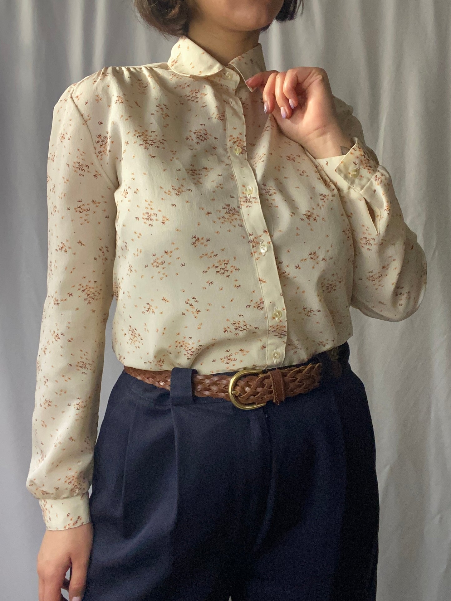 Camicia anni ‘70 color biscotto - TG. 38/40
