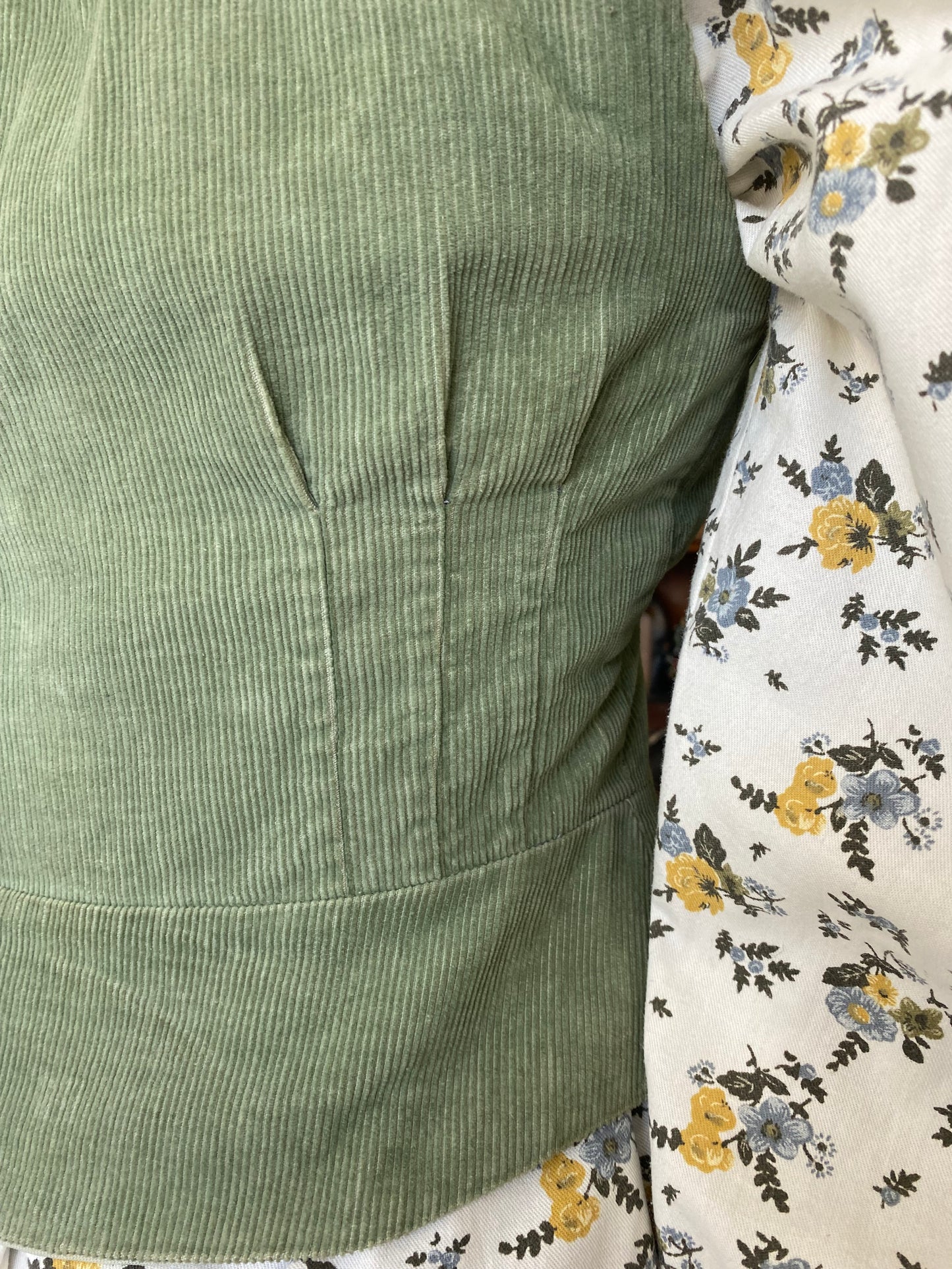 Completo gilet + gonna verde salvia - TG. 38