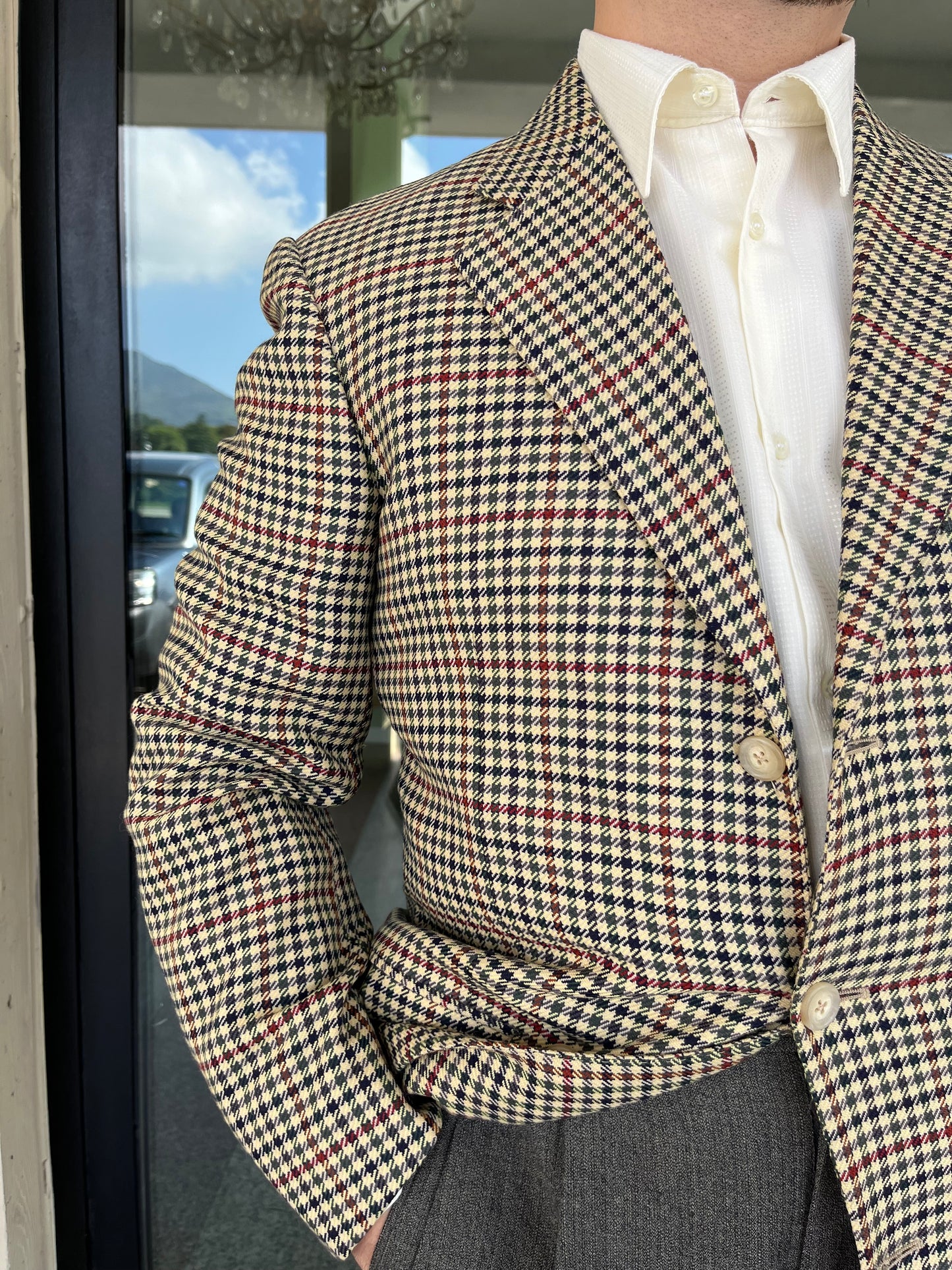 Giacca Corneliani anni '80 pied-de-poule tg. 48-50