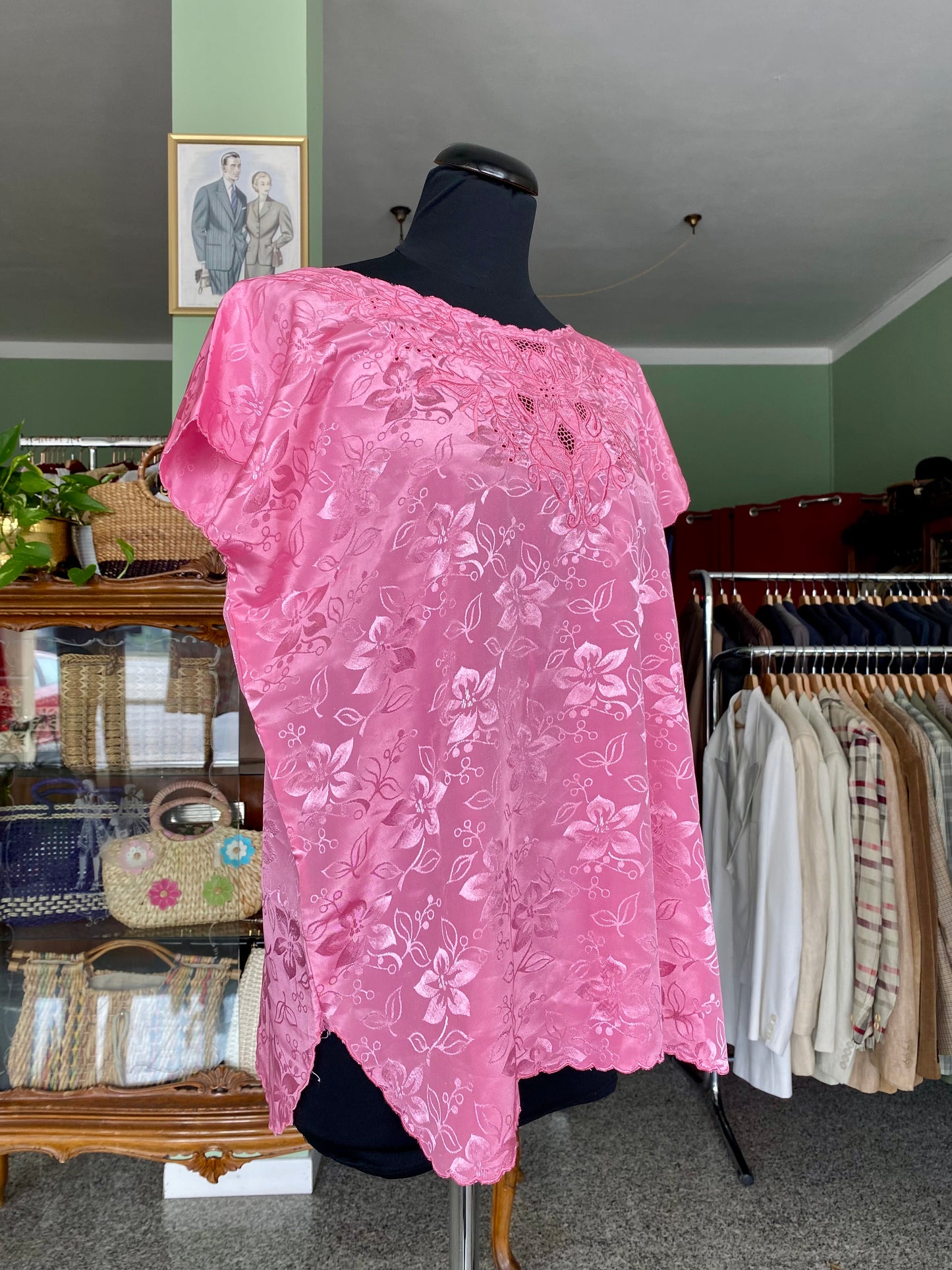 Blusa in seta rosa - TG. 46/48/50