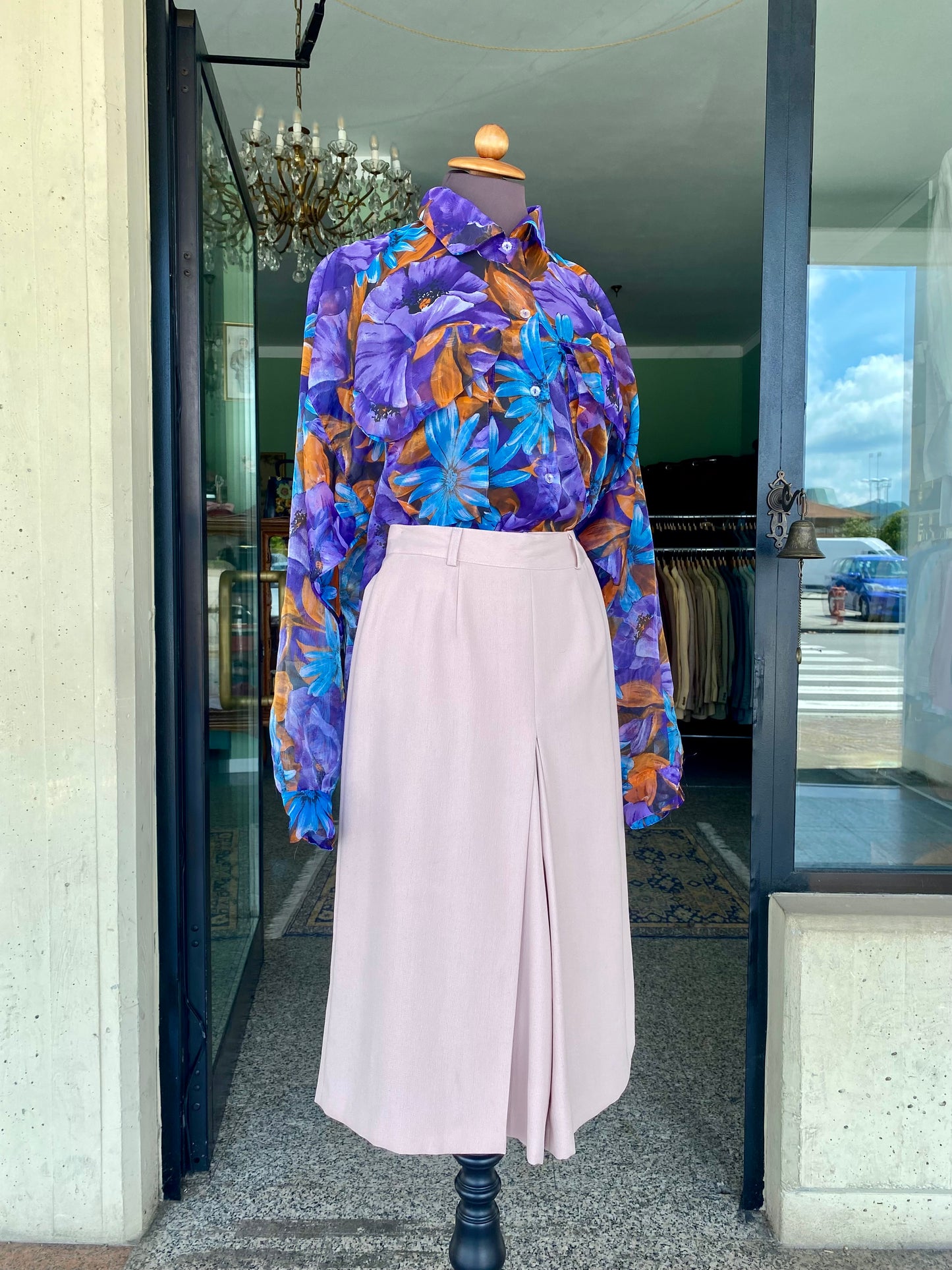 Gonna pantalone rosa pastello - TG. 38