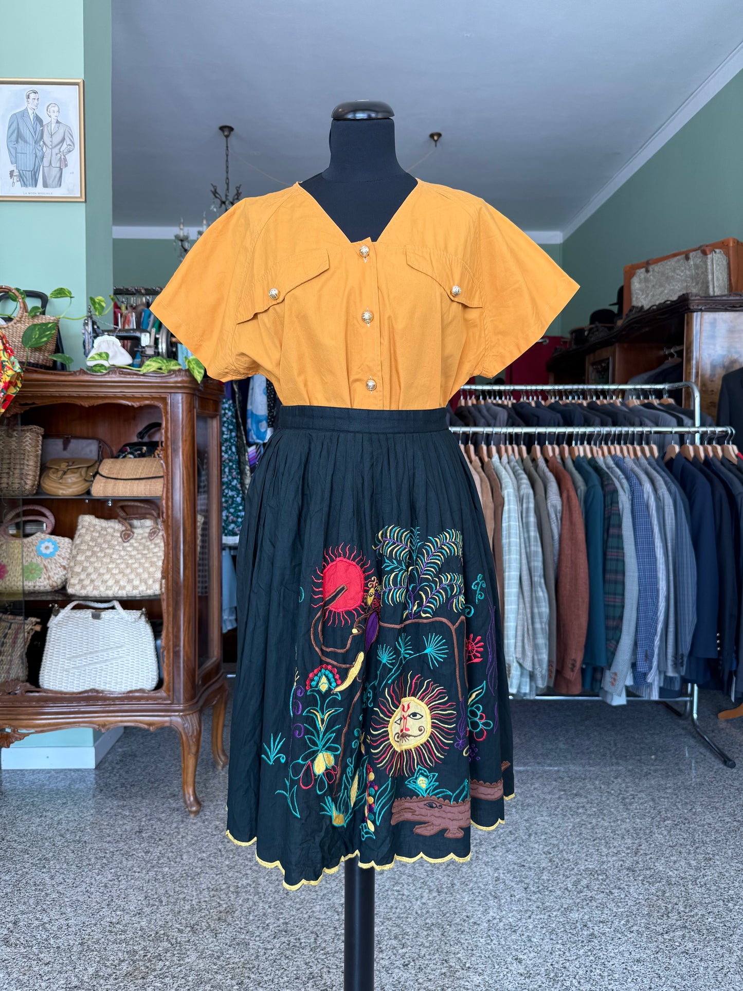 Camicia giallo ocra in cotone - TG. 46 circa