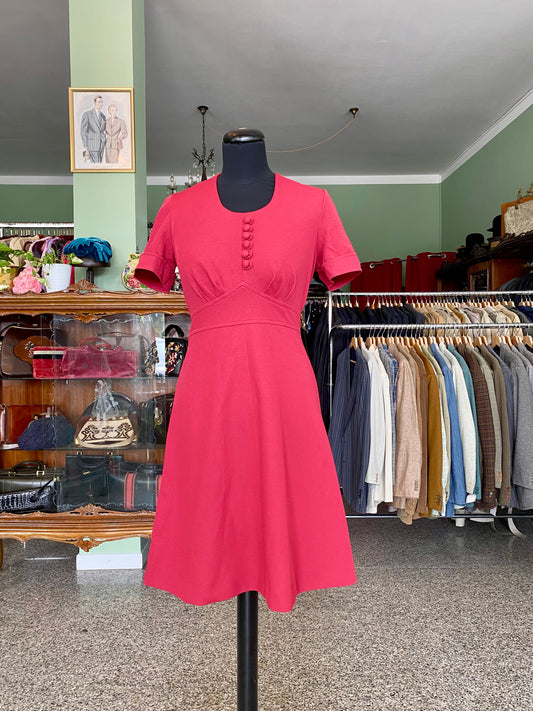 Mini dress anni ‘70 color ciliegia - TG. 38