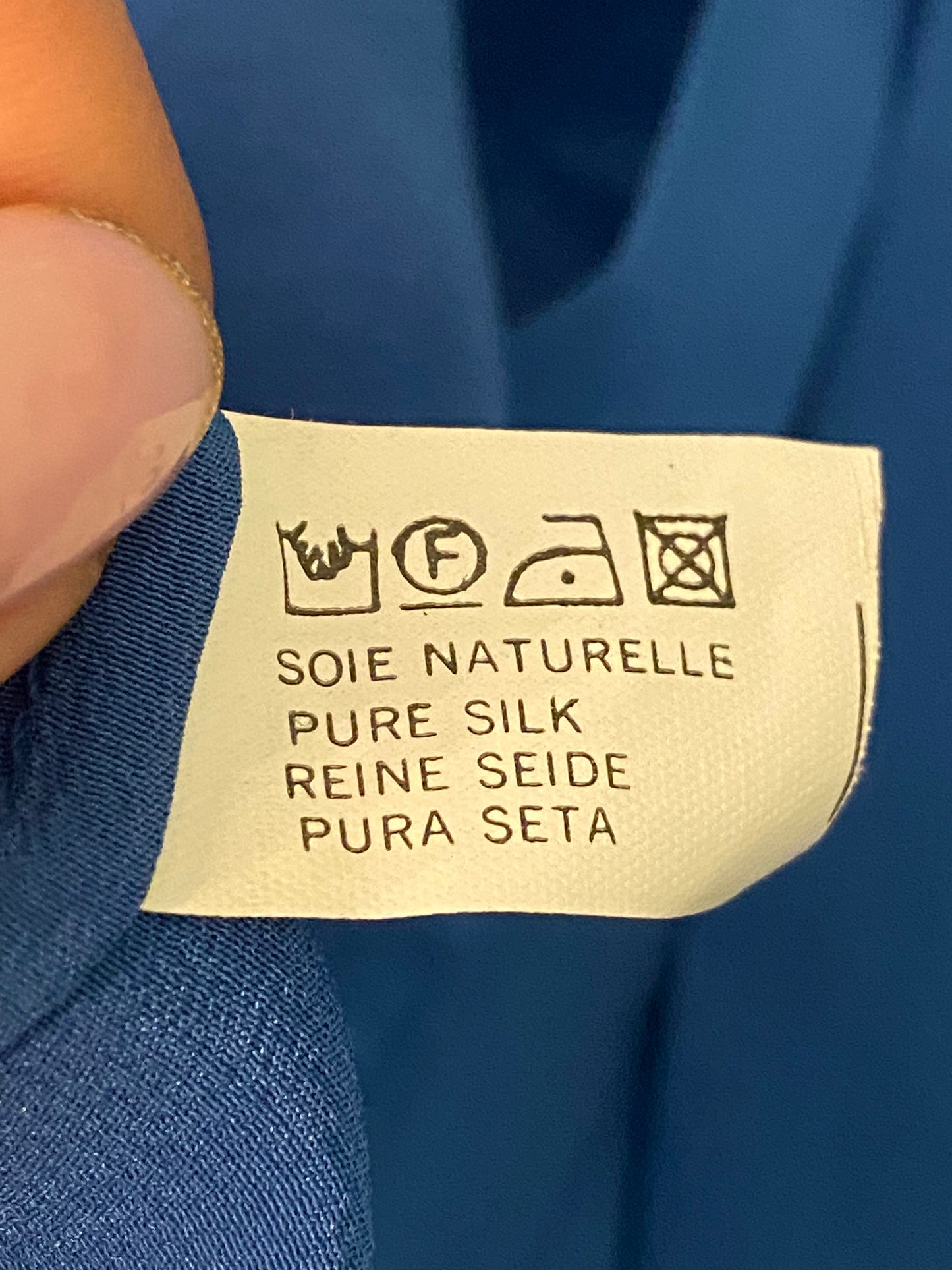 Camicia in seta blu - TG. 48/50