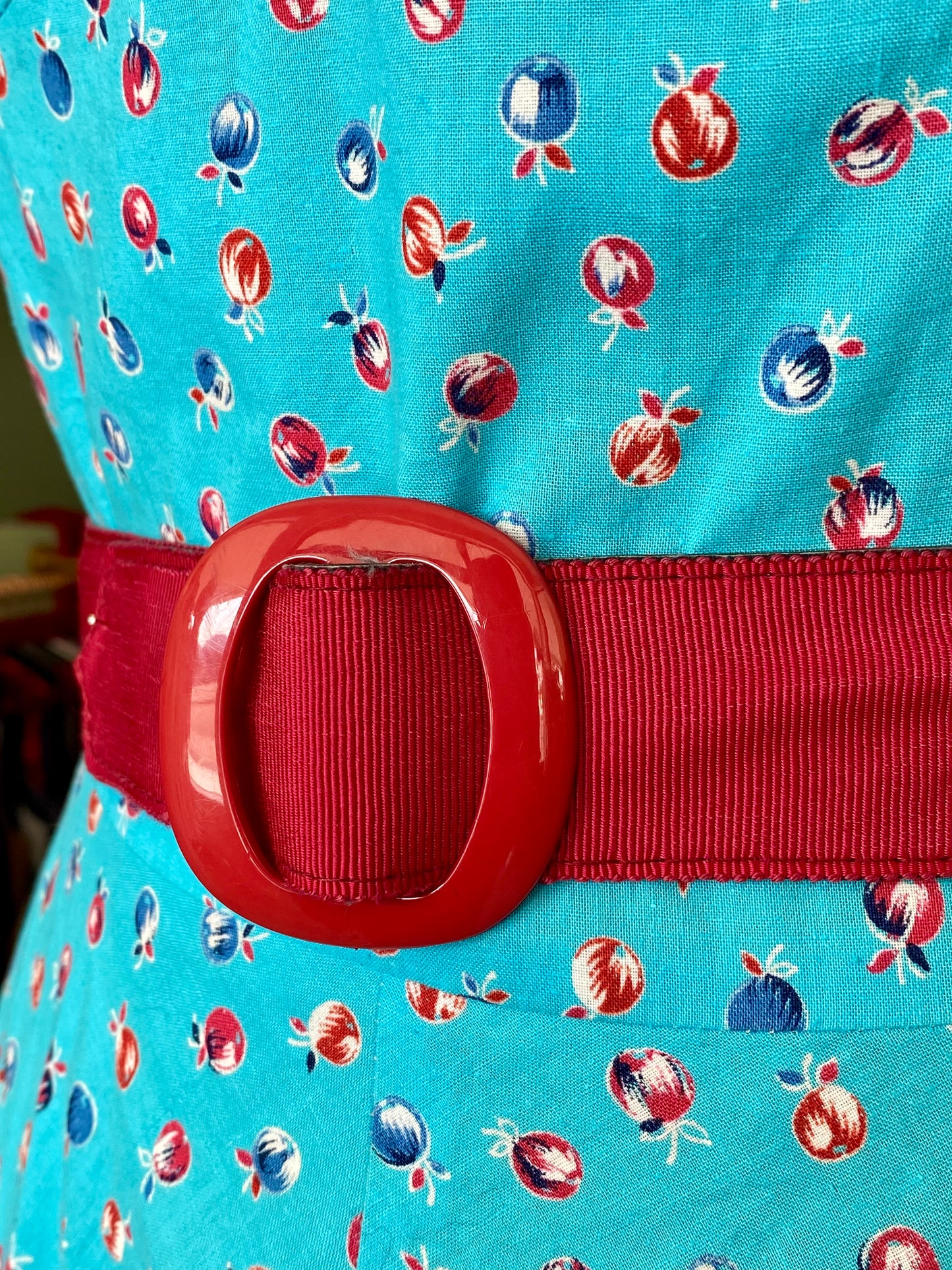Cherry Bomb – Abito anni '70 in cotone stampato - TG. 36/38