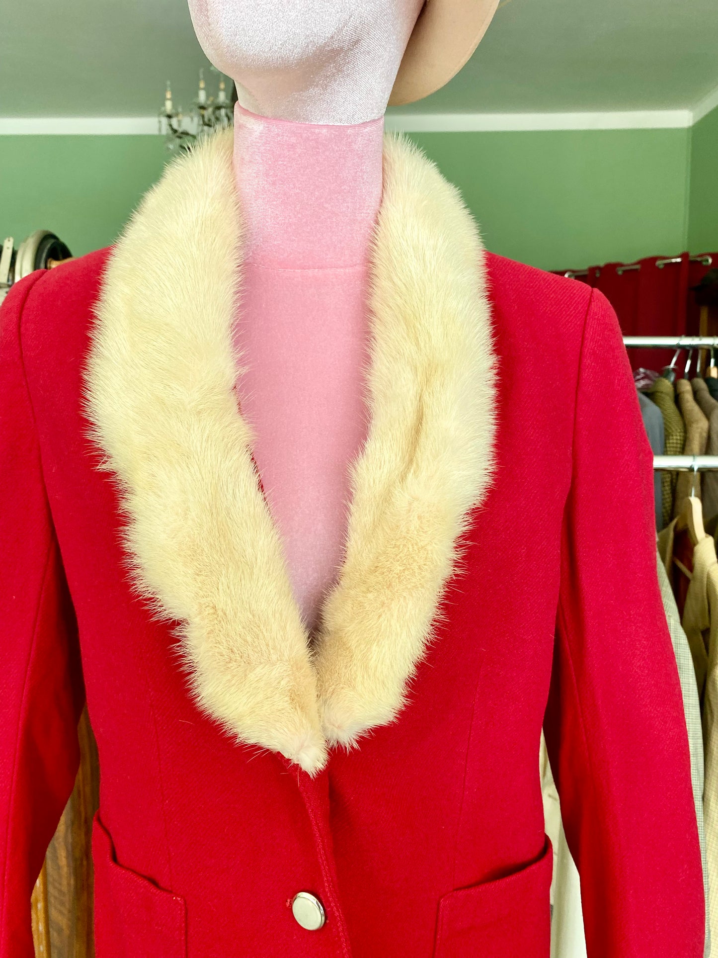 Tailleur rosso in lana - TG. 46