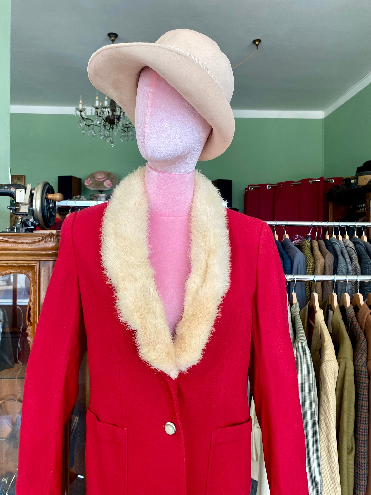 Tailleur rosso in lana - TG. 46