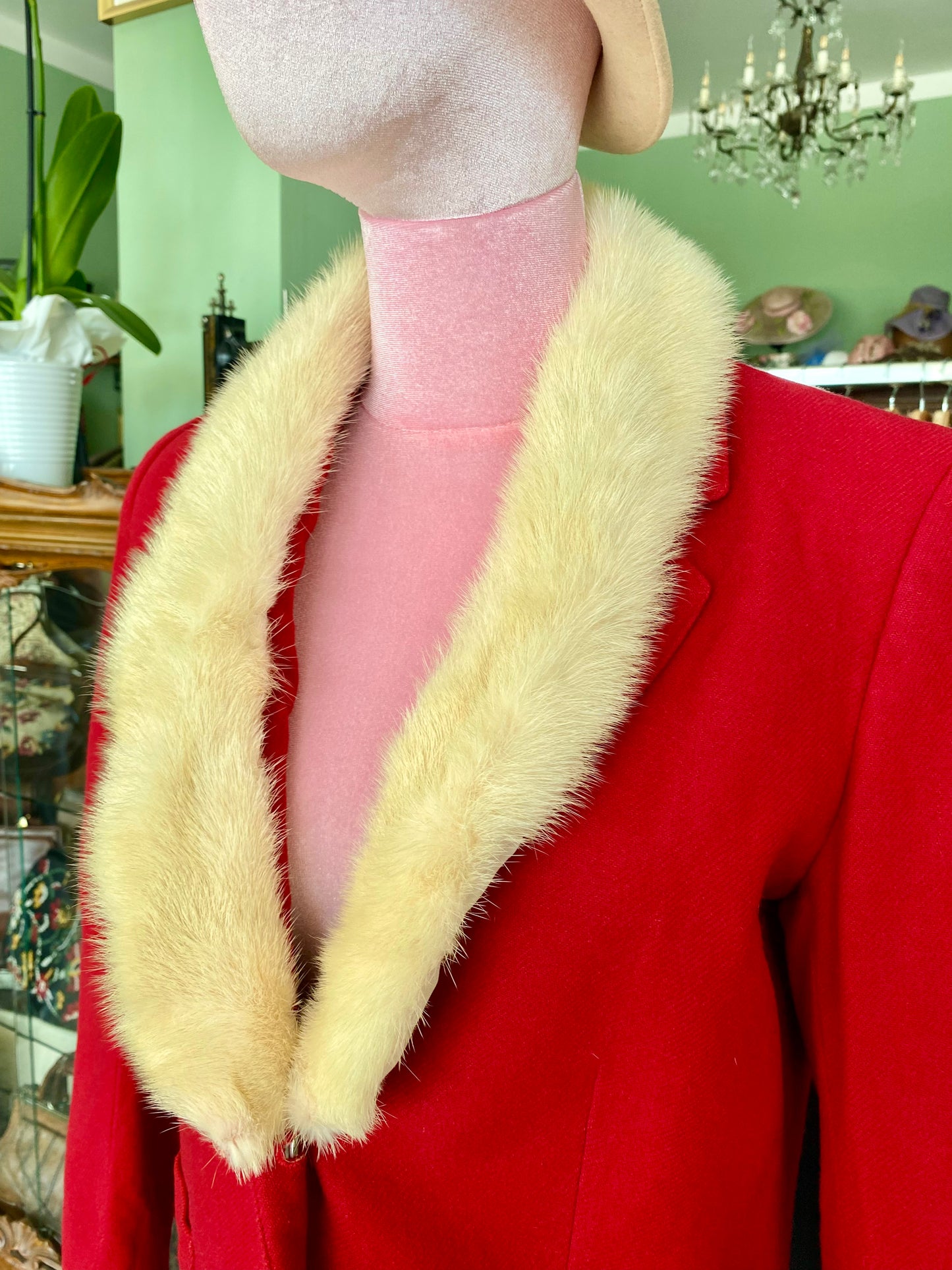 Tailleur rosso in lana - TG. 46
