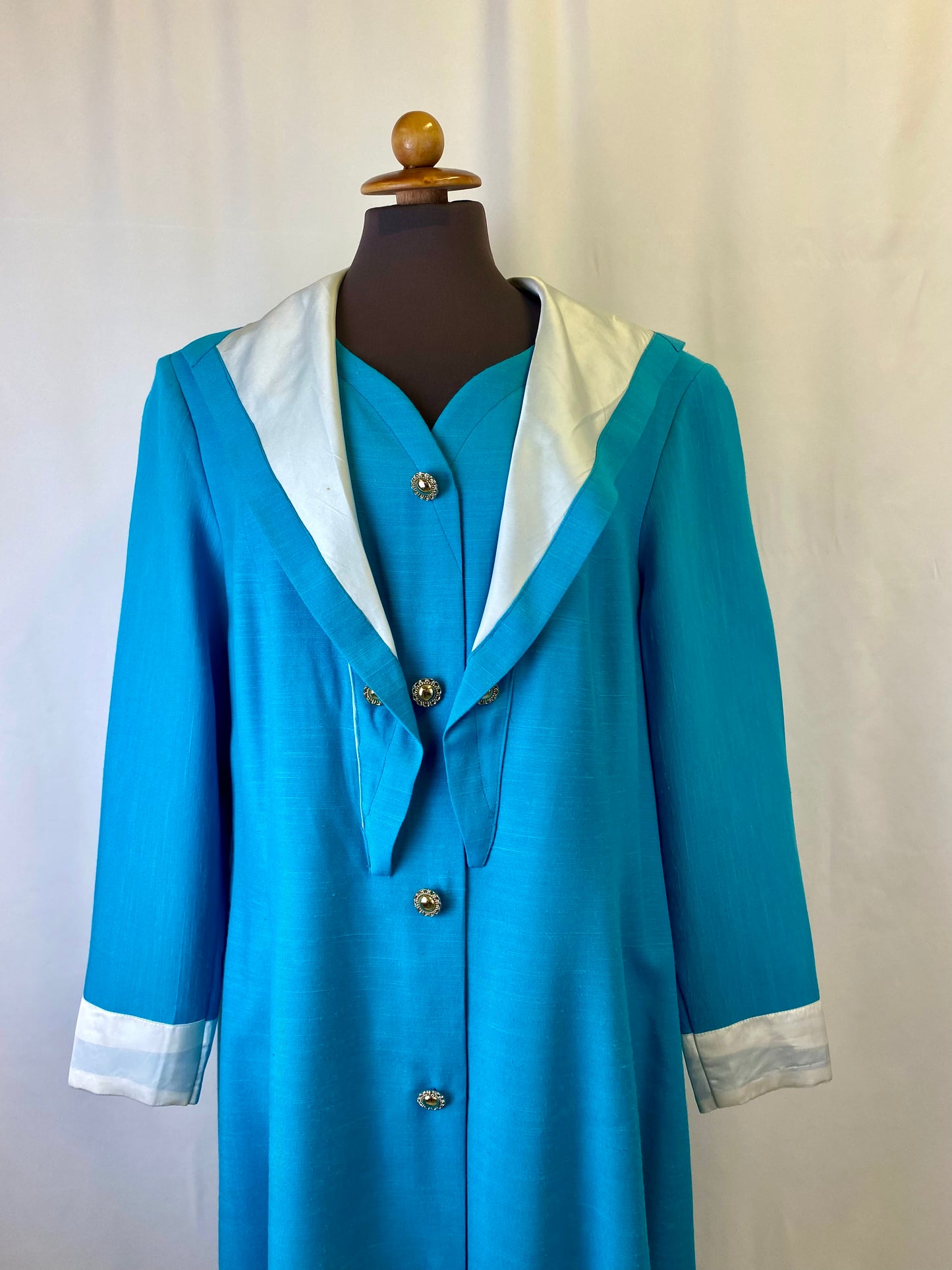 Abito anni ‘80 celeste - Plus size