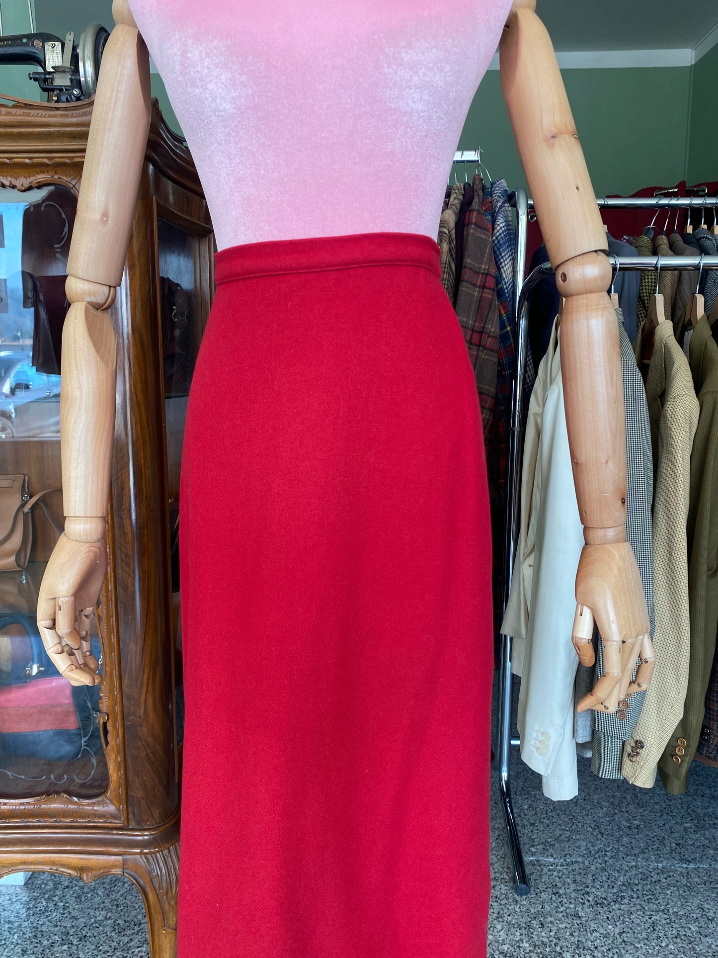Tailleur rosso in lana - TG. 46