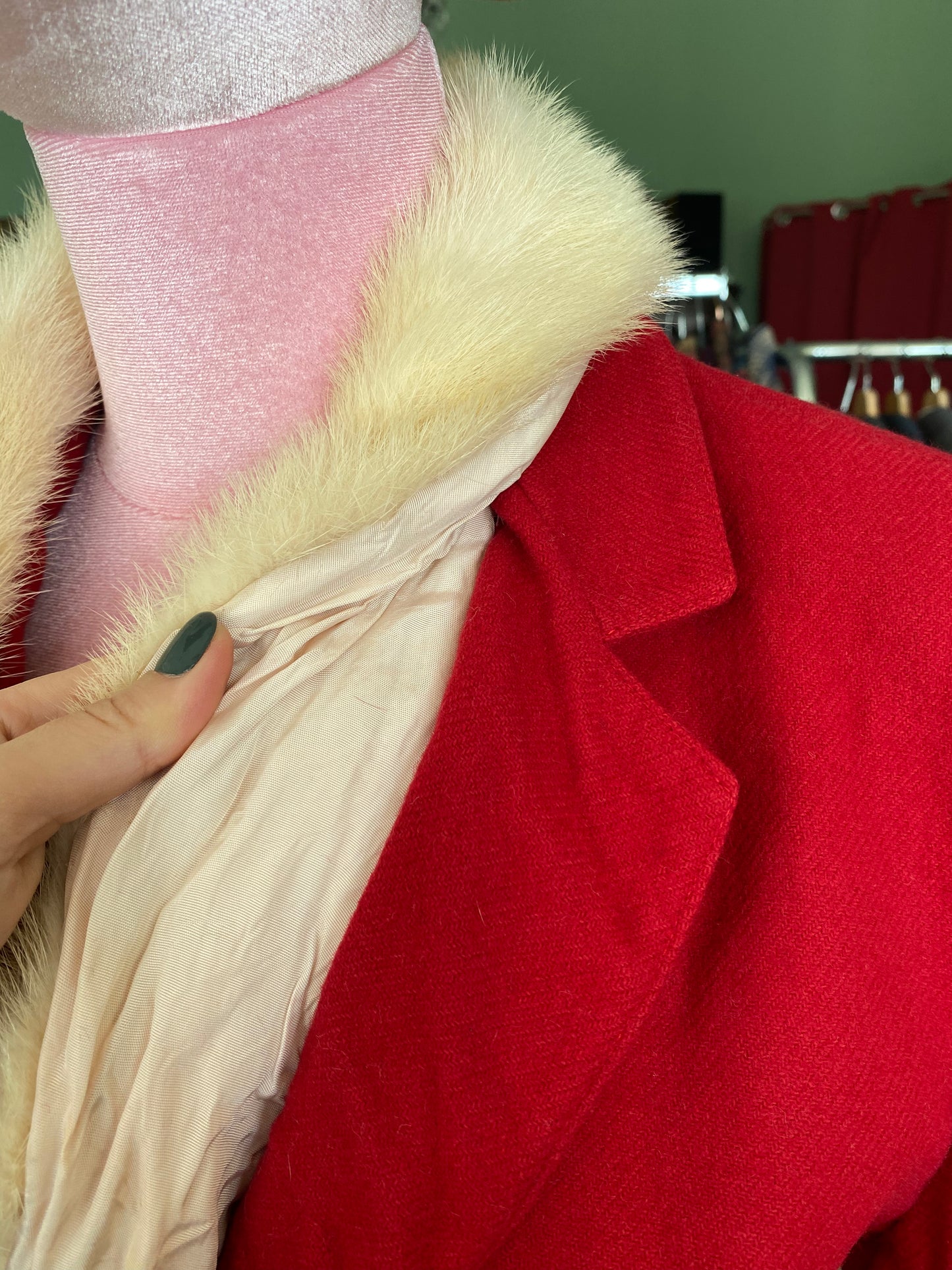 Tailleur rosso in lana - TG. 46