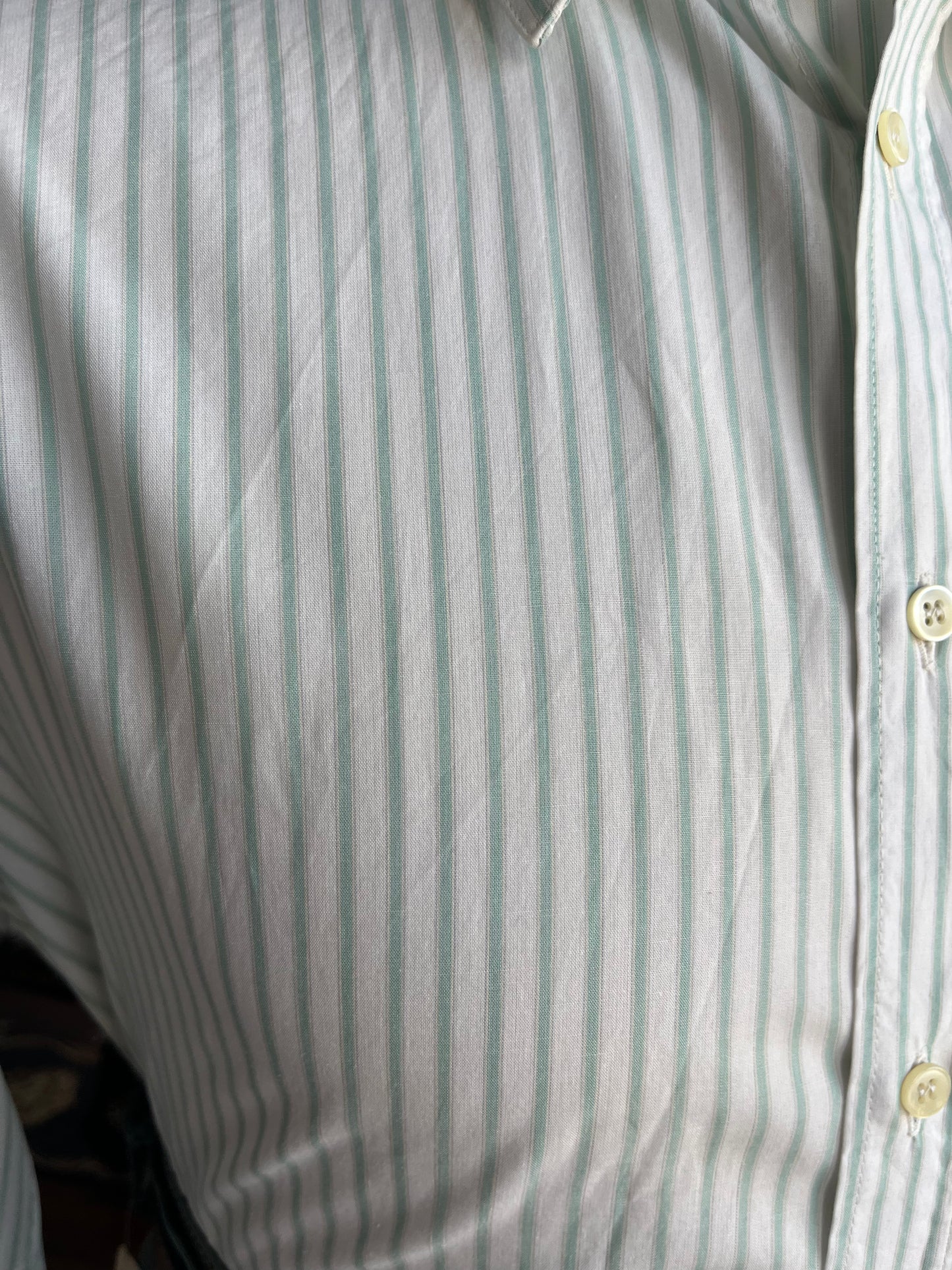 Camicia a righe verdi
