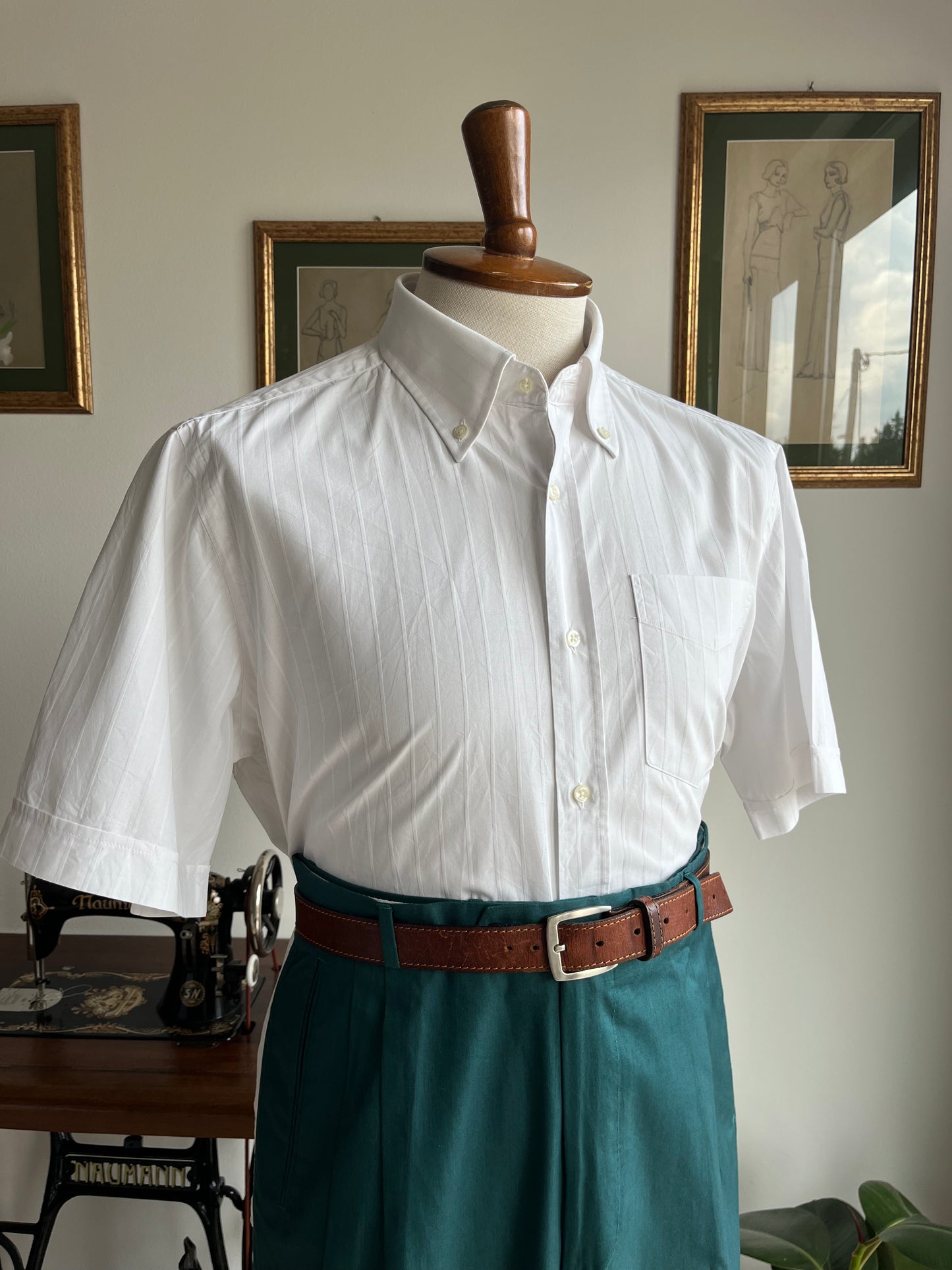 Camicia a maniche corte bianca