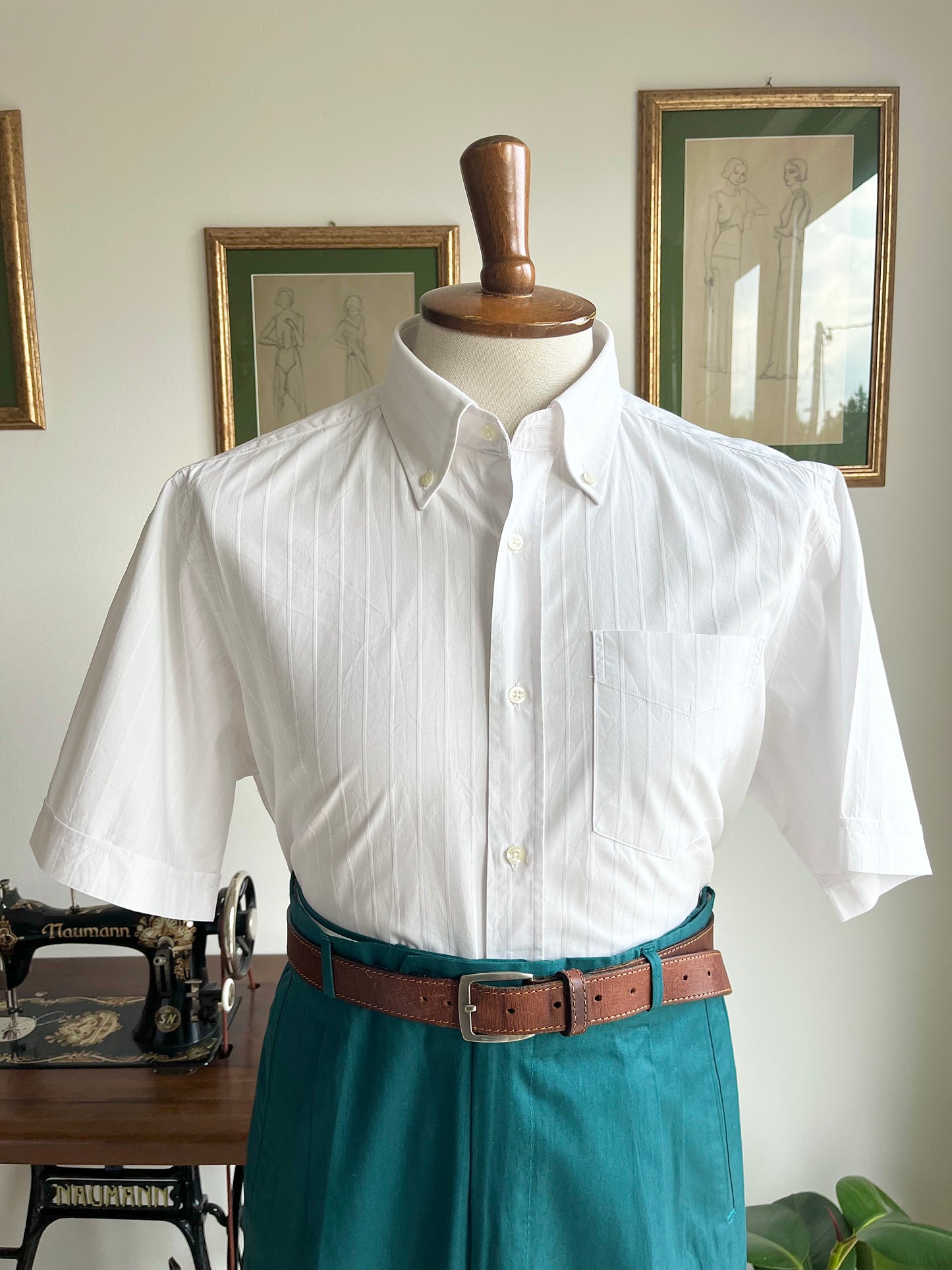 Camicia a maniche corte bianca