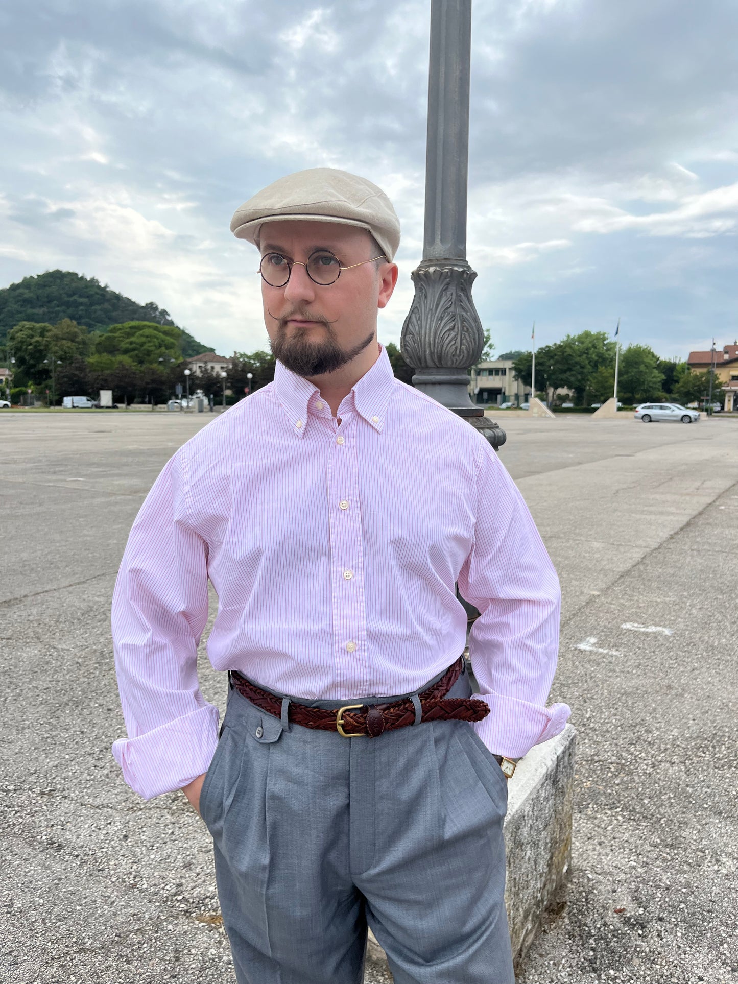 Camicia cotone a righe rosse