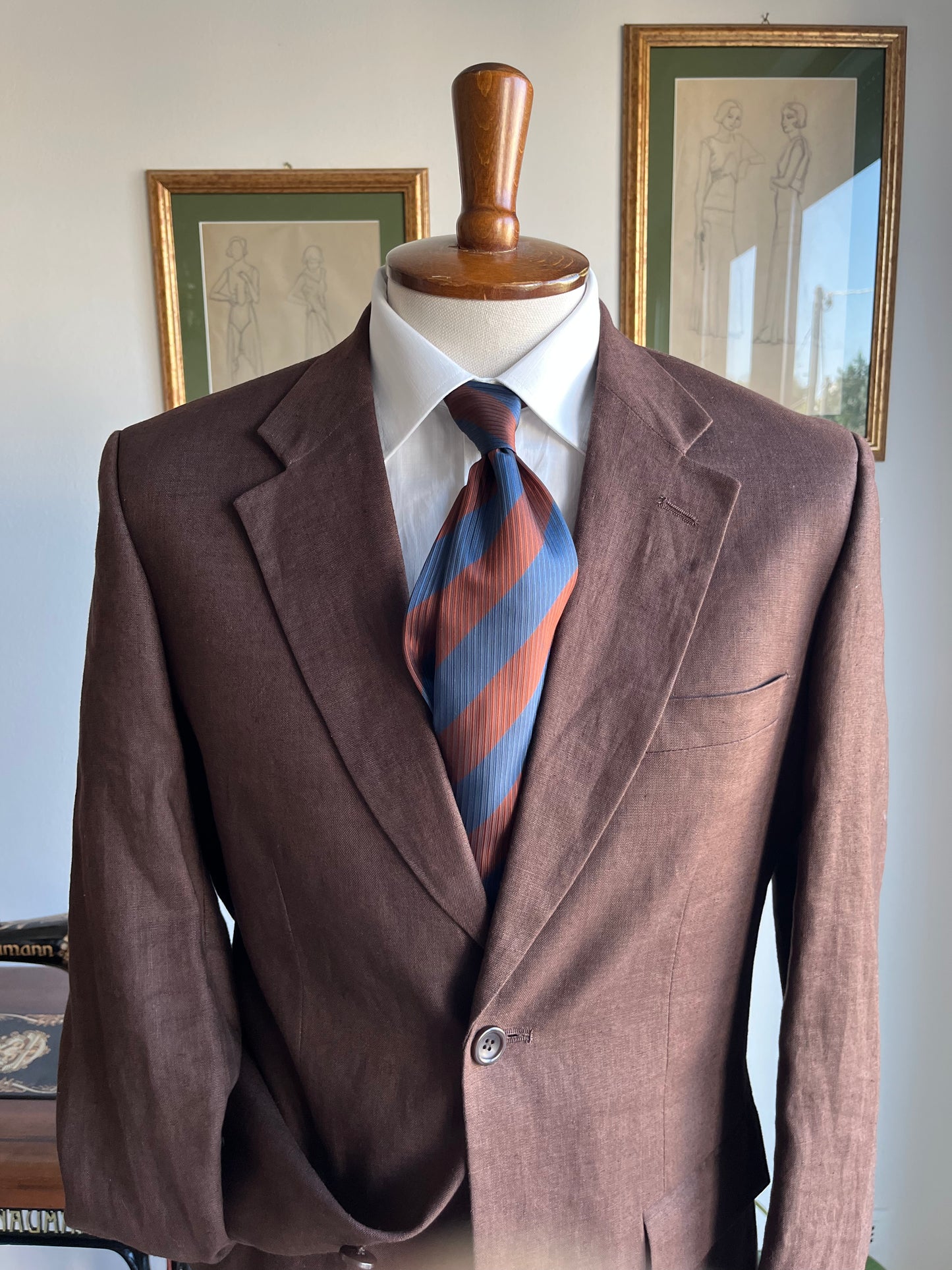 Completo anni ‘90 lino marrone