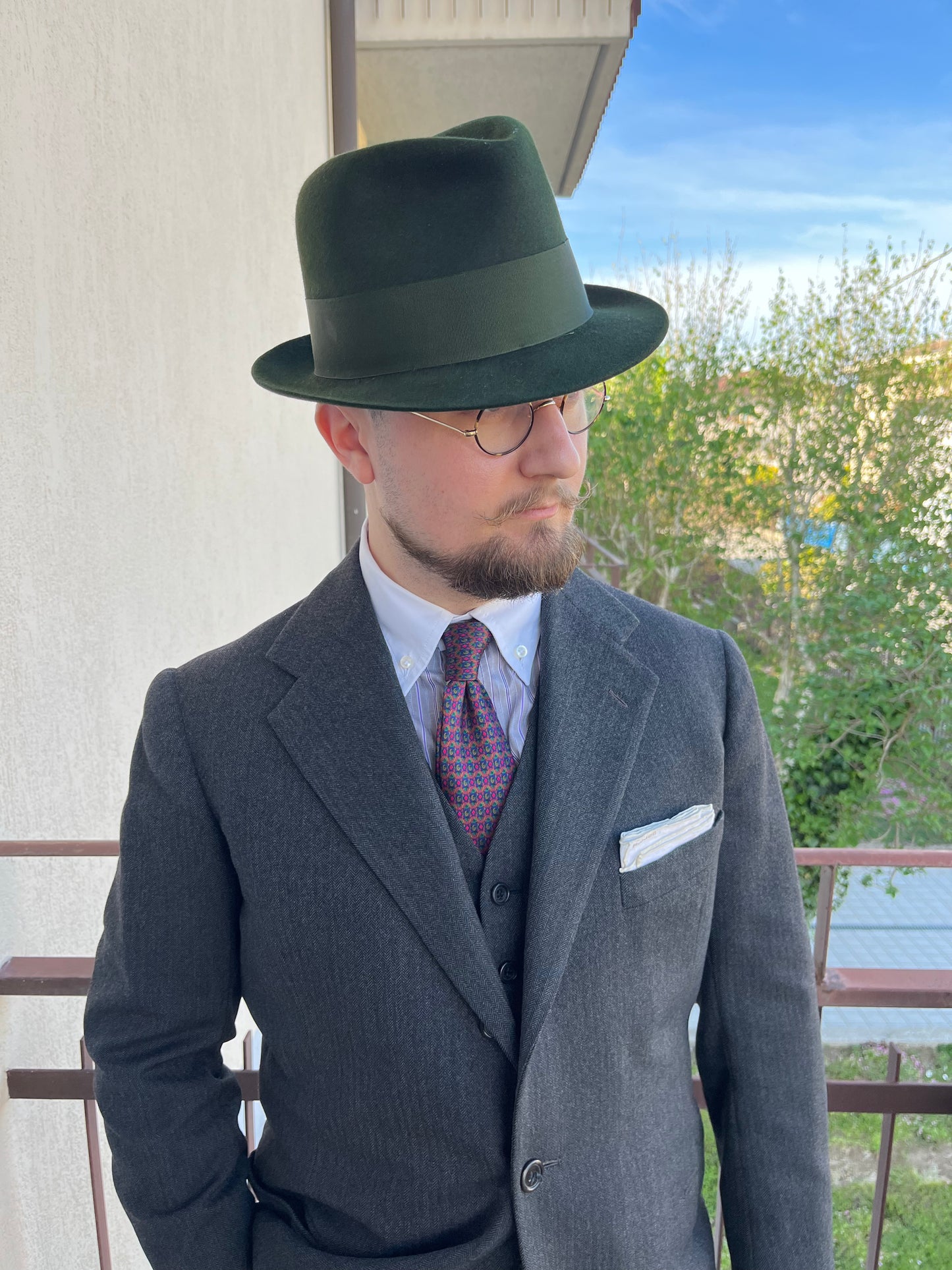 Cappello Borsalino anni ‘40 color Pineta