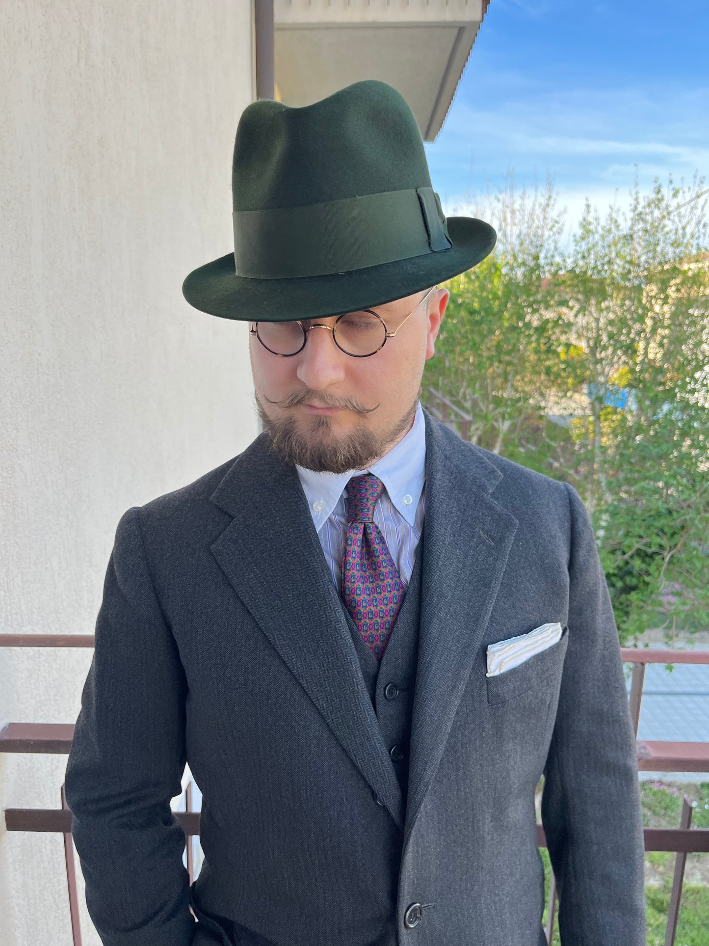 Cappello Borsalino anni ‘40 color Pineta