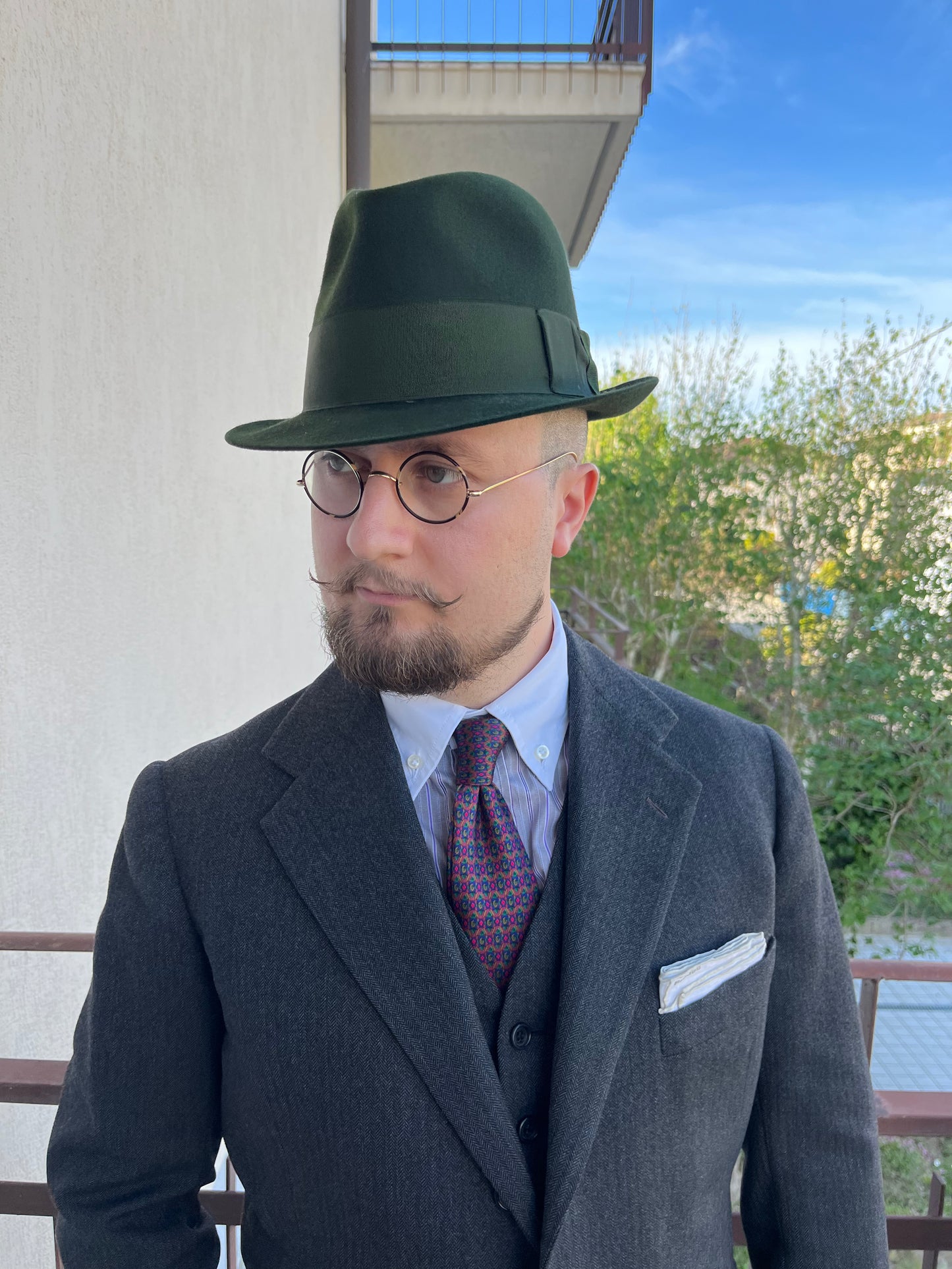 Cappello Borsalino anni ‘40 color Pineta