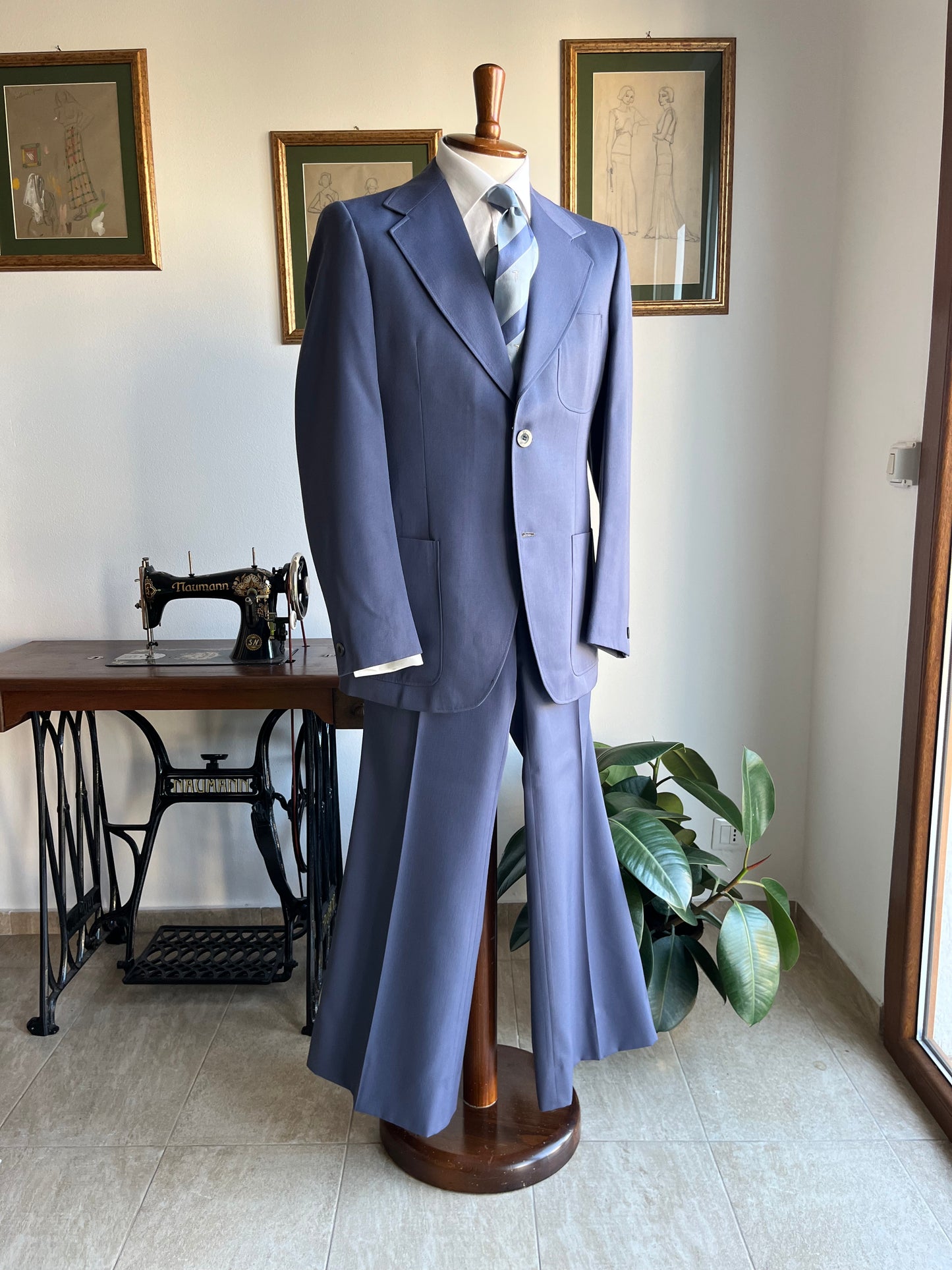 Completo anni ‘70 ceruleo
