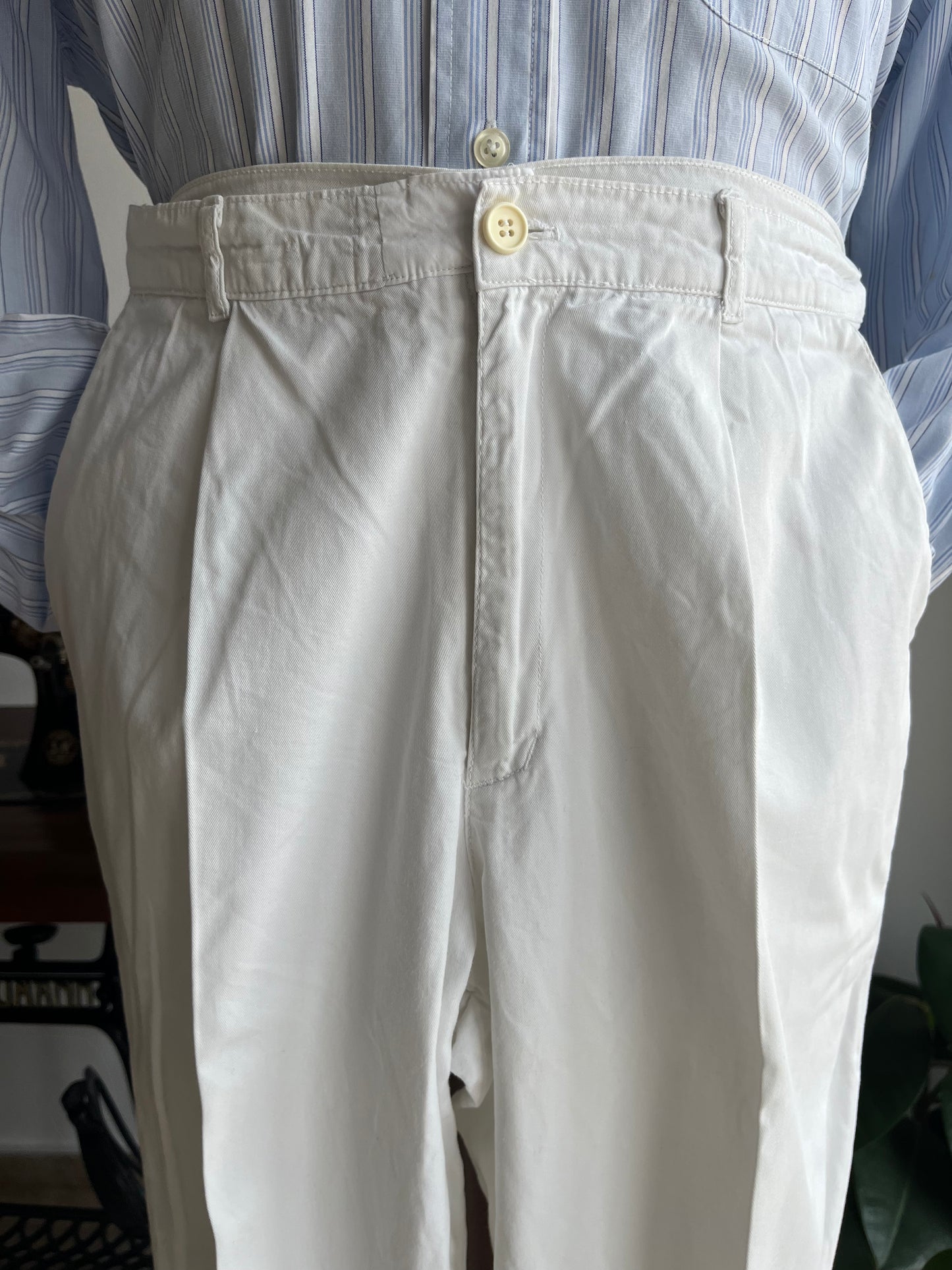 Calzoni in cotone bianchi taglia 50-52
