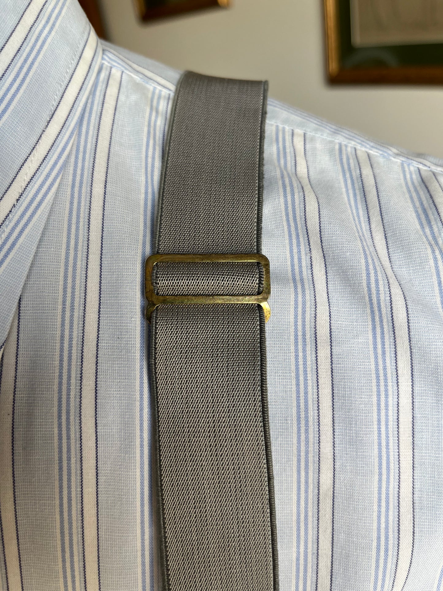 Bretelle grigio perla