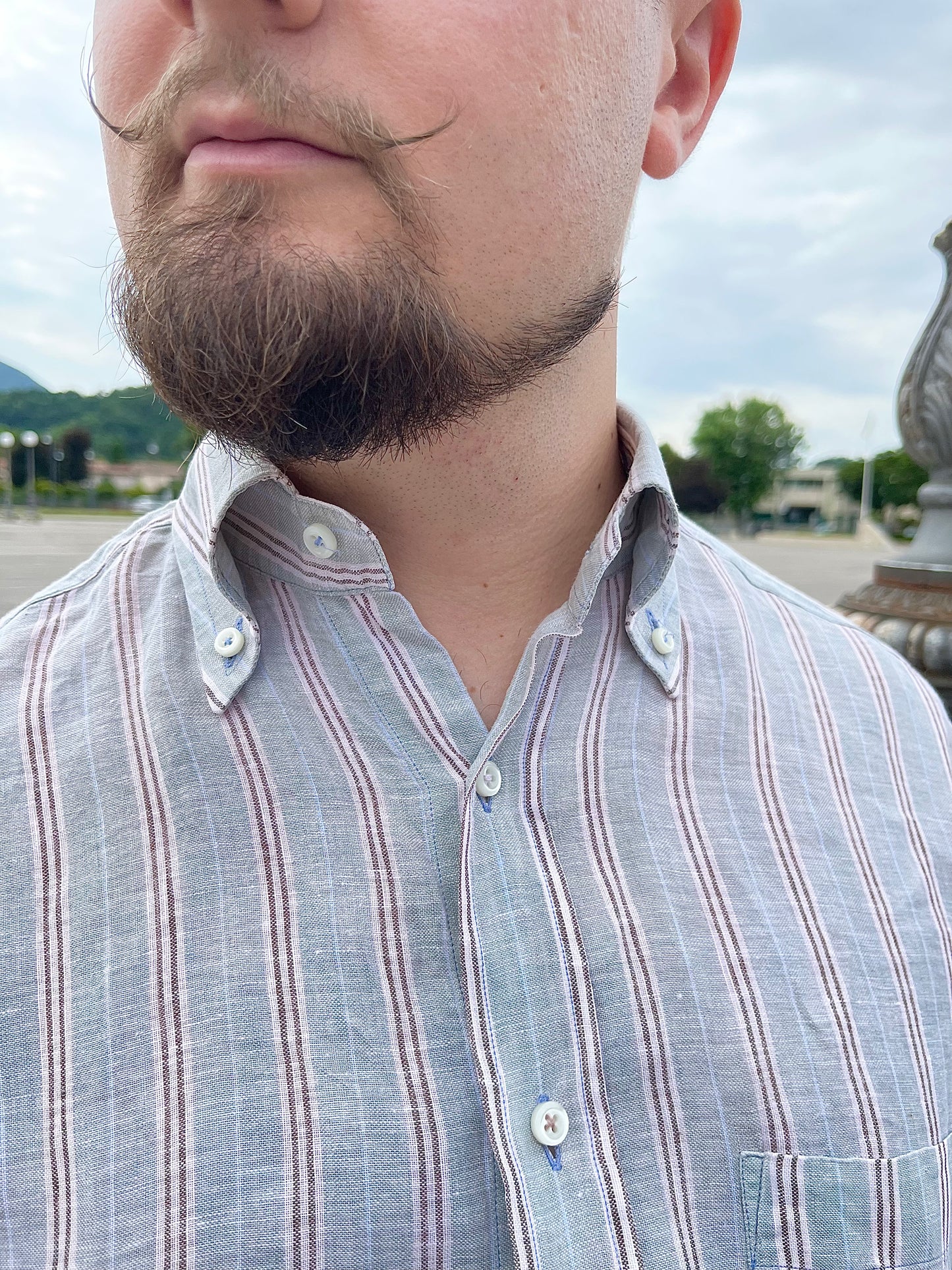 Camicia lino salvia