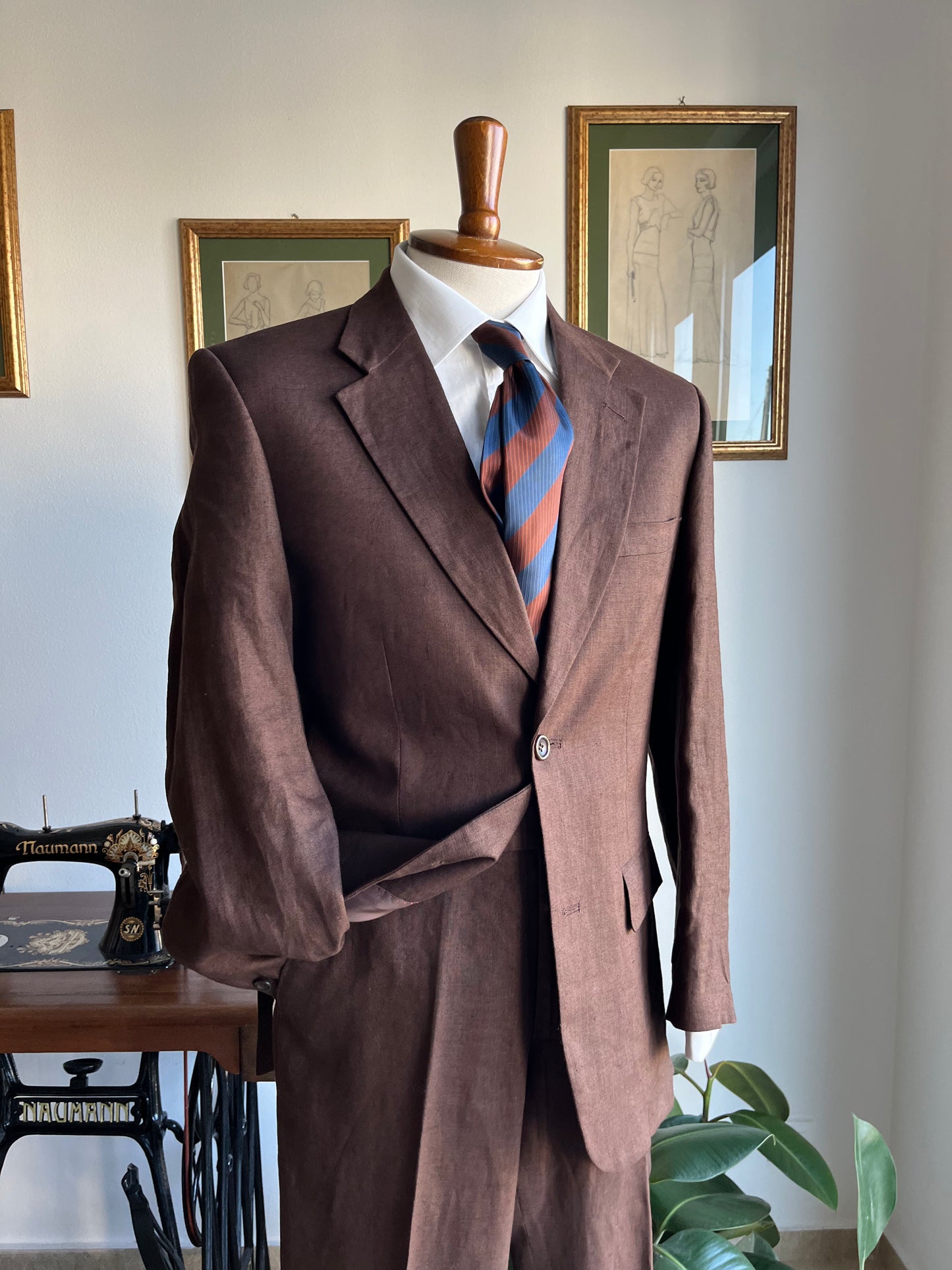 Completo anni ‘90 lino marrone
