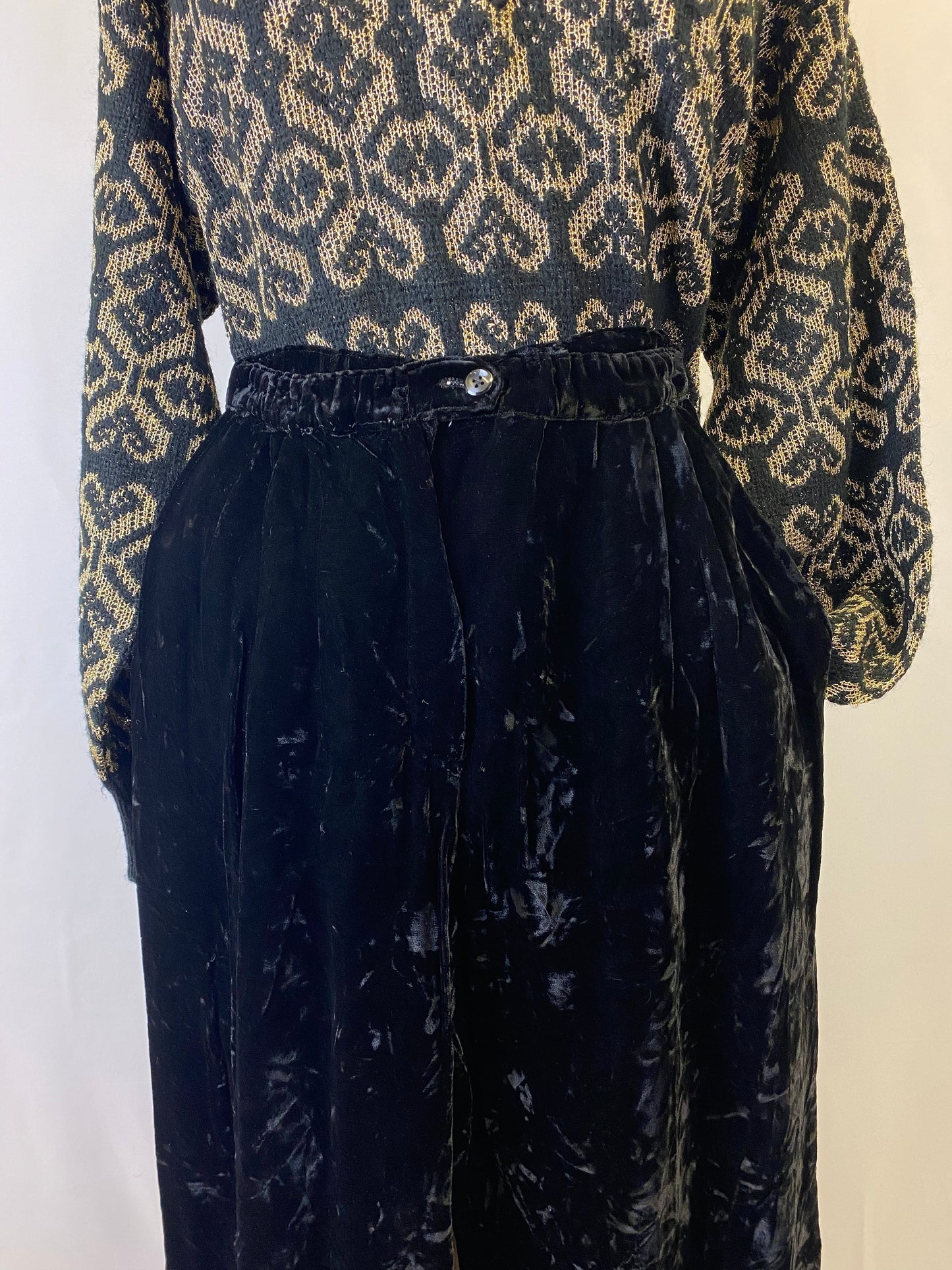 Pantaloni in velluto di seta - TG. 38