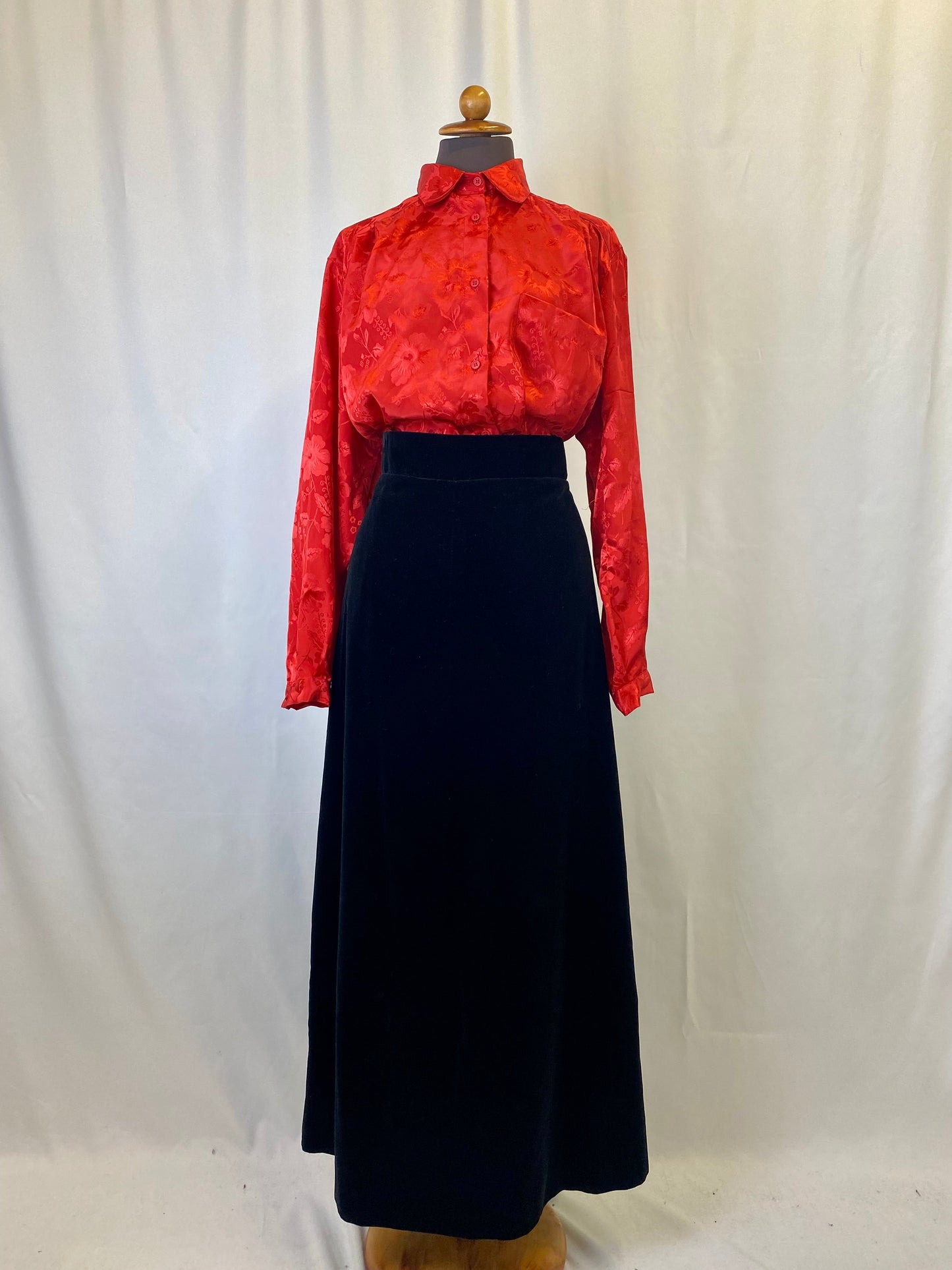 Camicia rossa in broccato - TG. 46/48/50