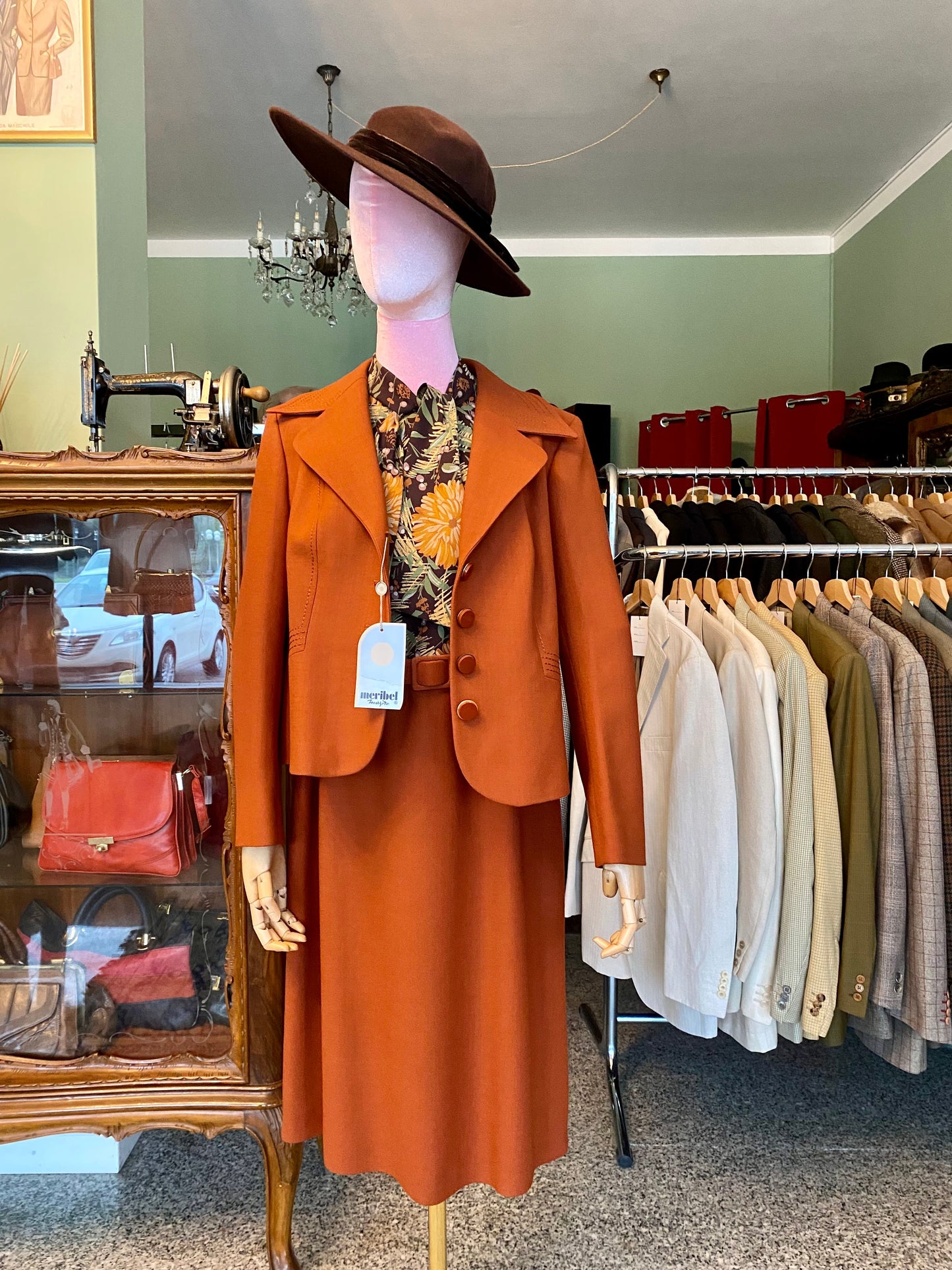 Tailleur anni ‘70 giacca + abito - TG. 40/42/44