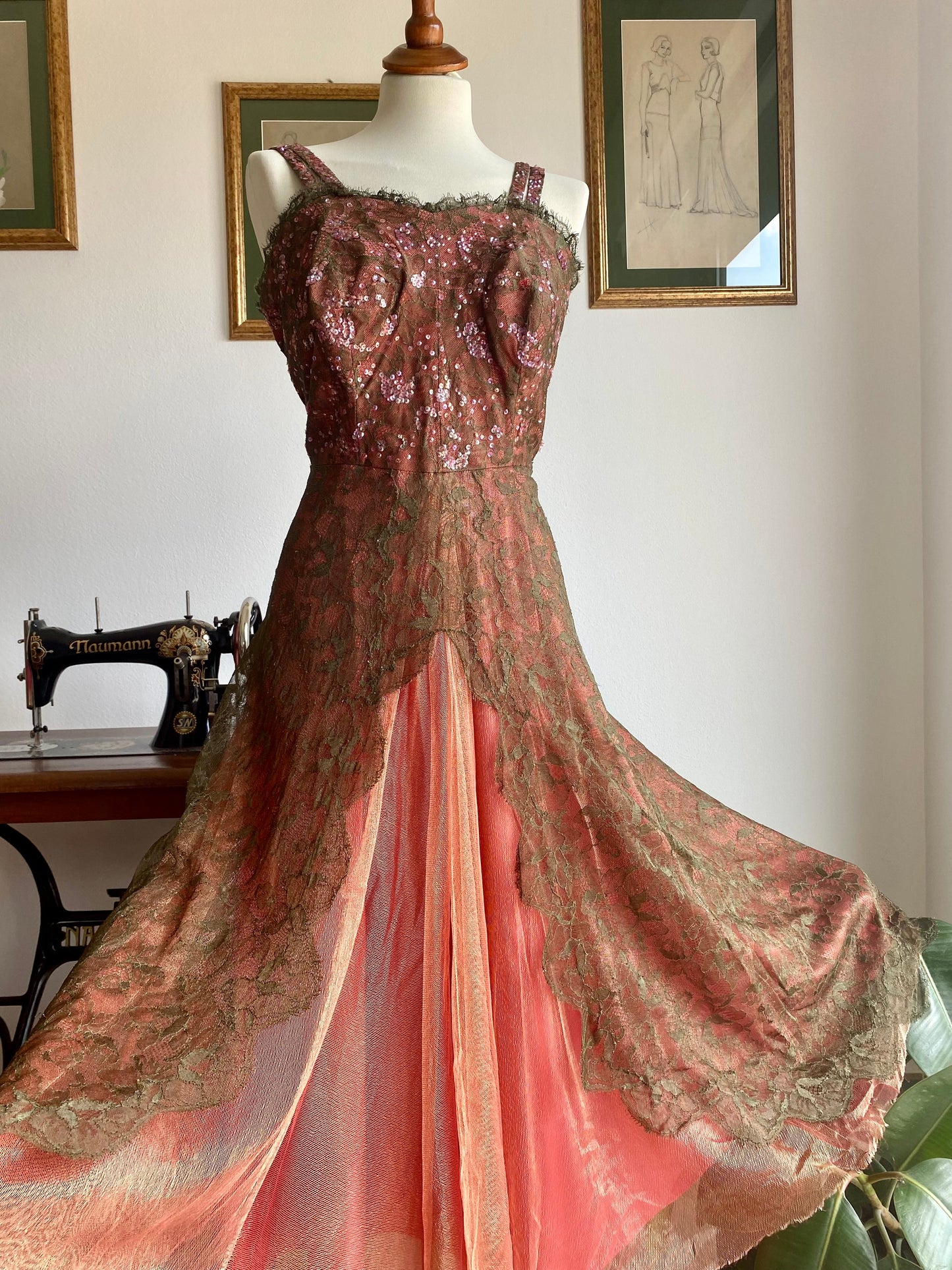 Abito anni '50 haute couture - TG. 46