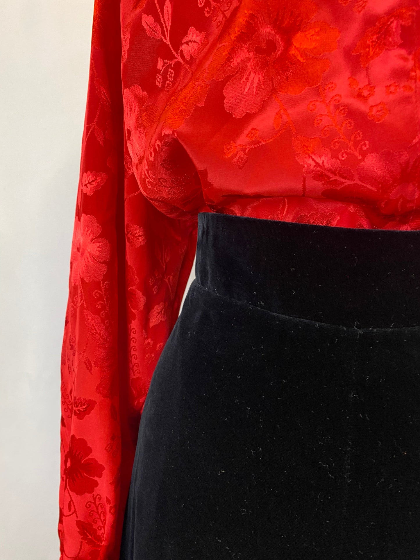Camicia rossa in broccato - TG. 46/48/50