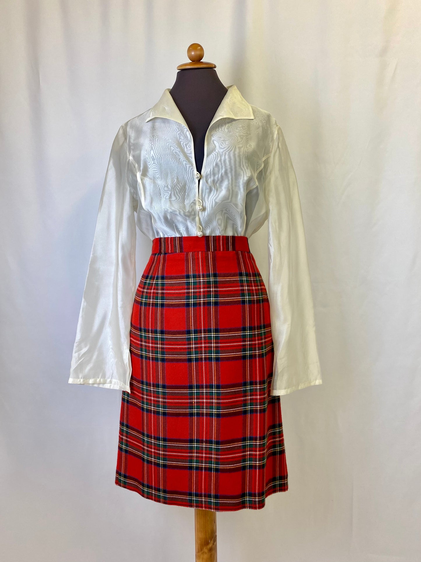 Gonna tartan lana e seta - TG. 48