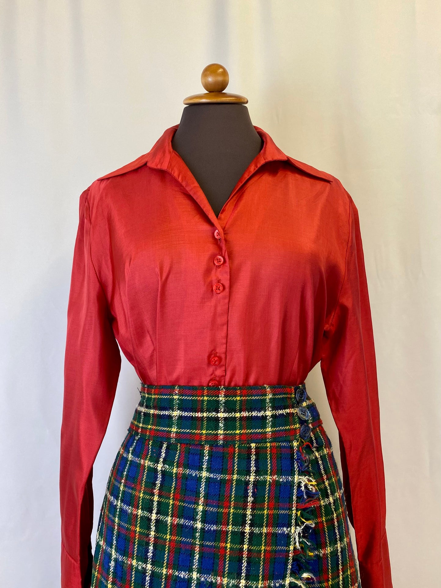 Camicia rossa in seta - TG. 40/42
