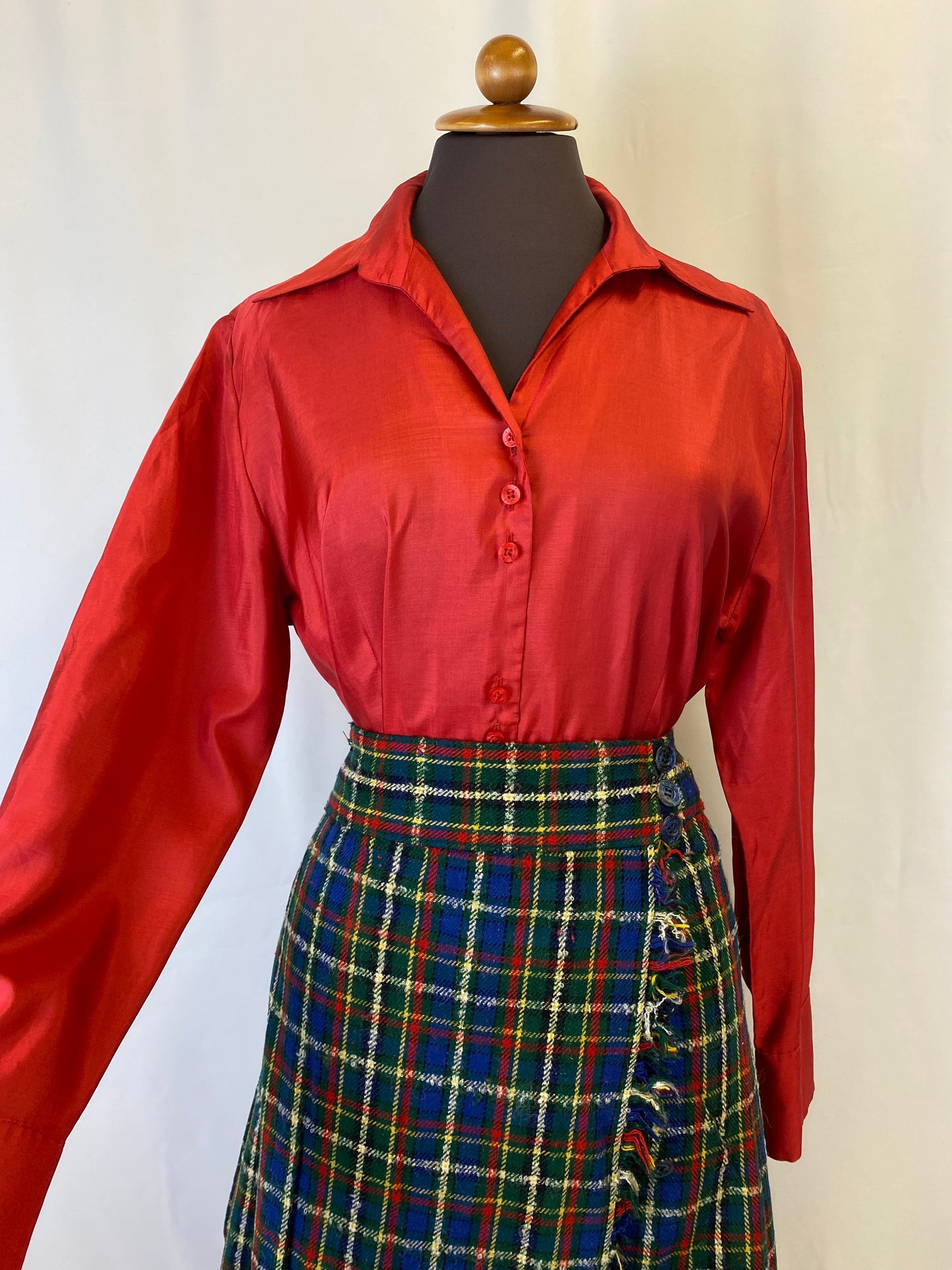 Camicia rossa in seta - TG. 40/42